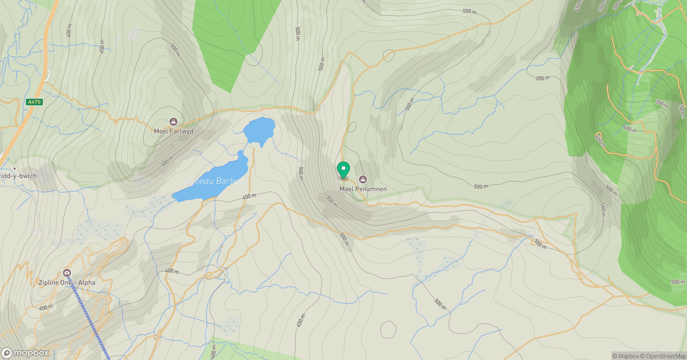 Moel Penamnen location map