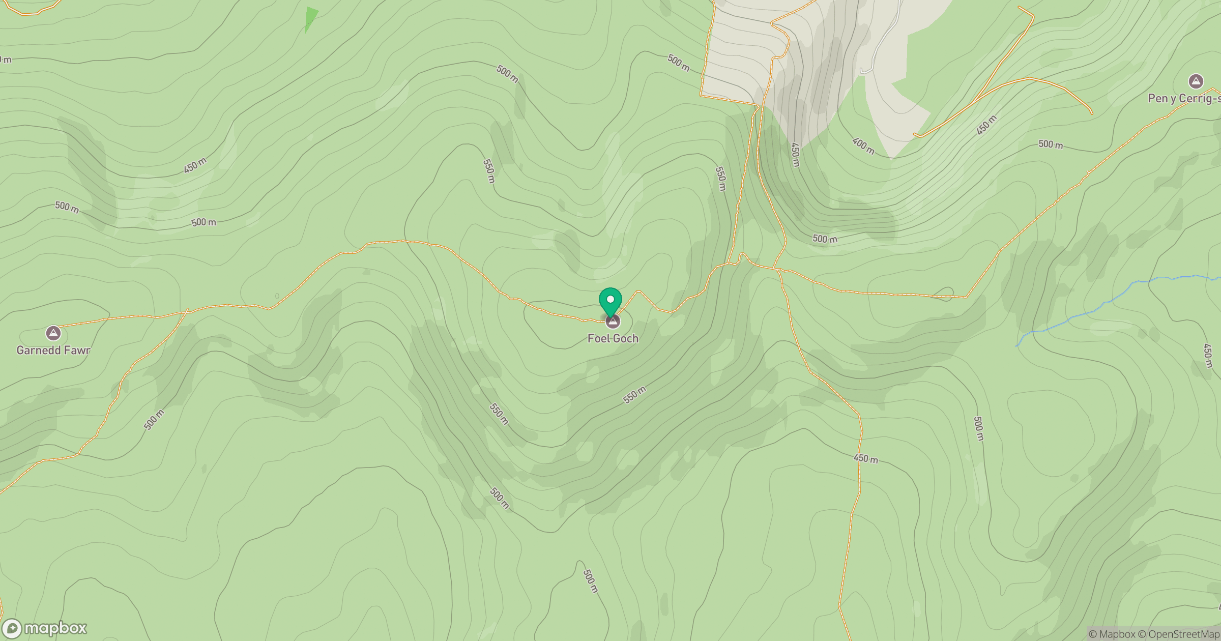 Foel Goch location map