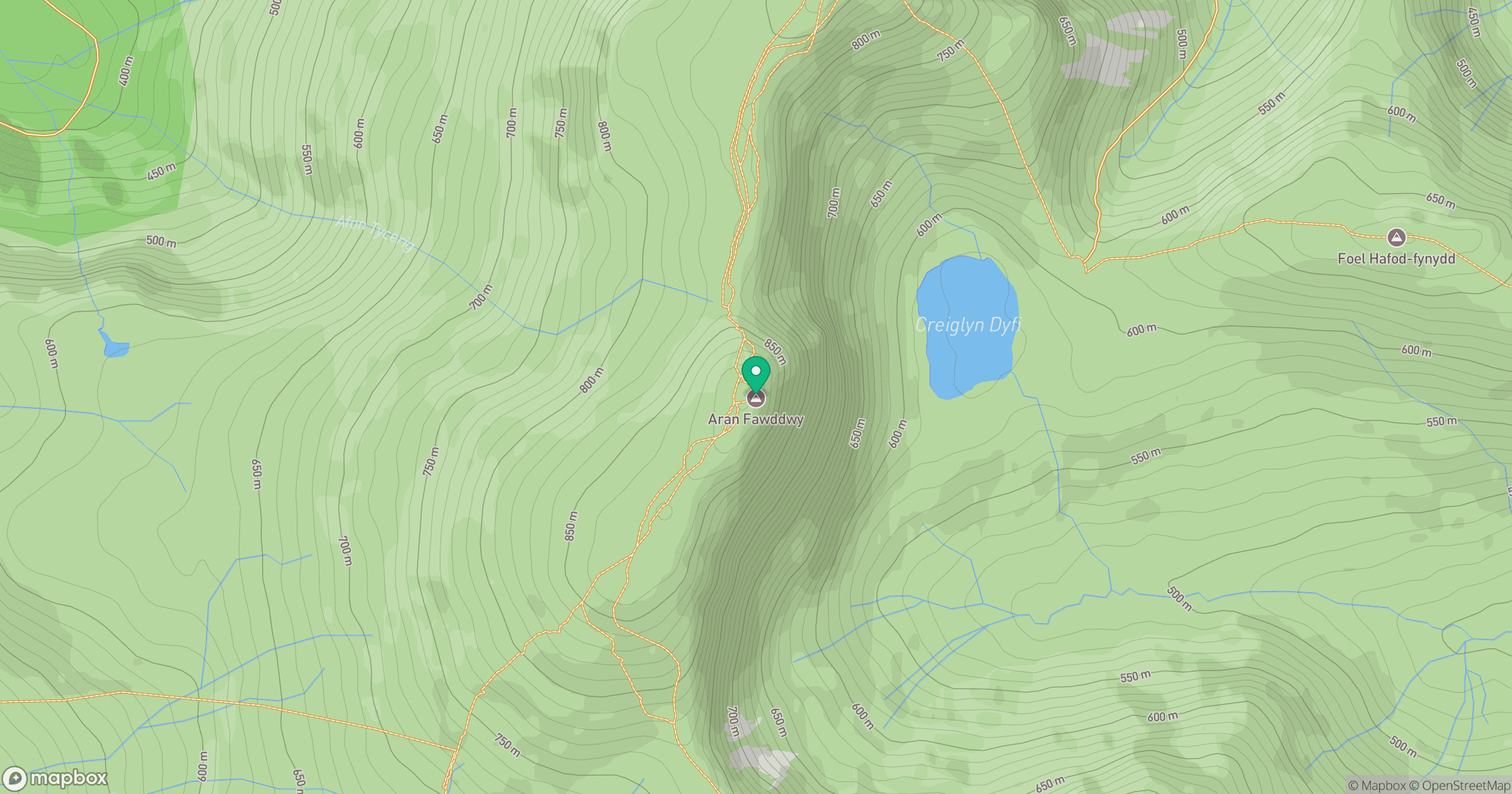 Aran Fawddwy location map