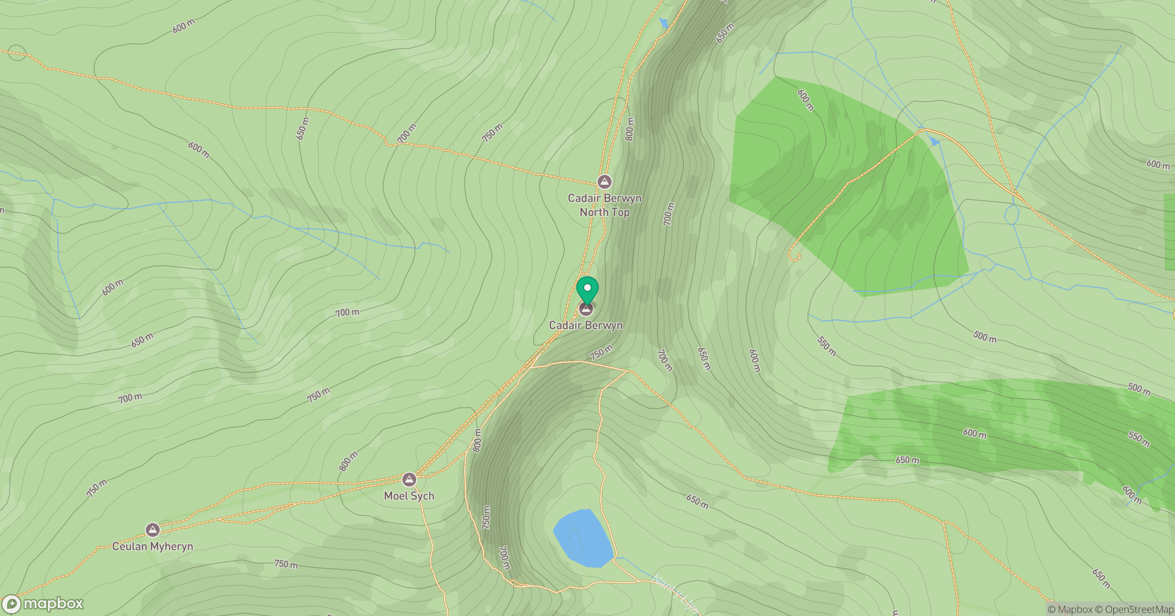 Cadair Berwyn location map