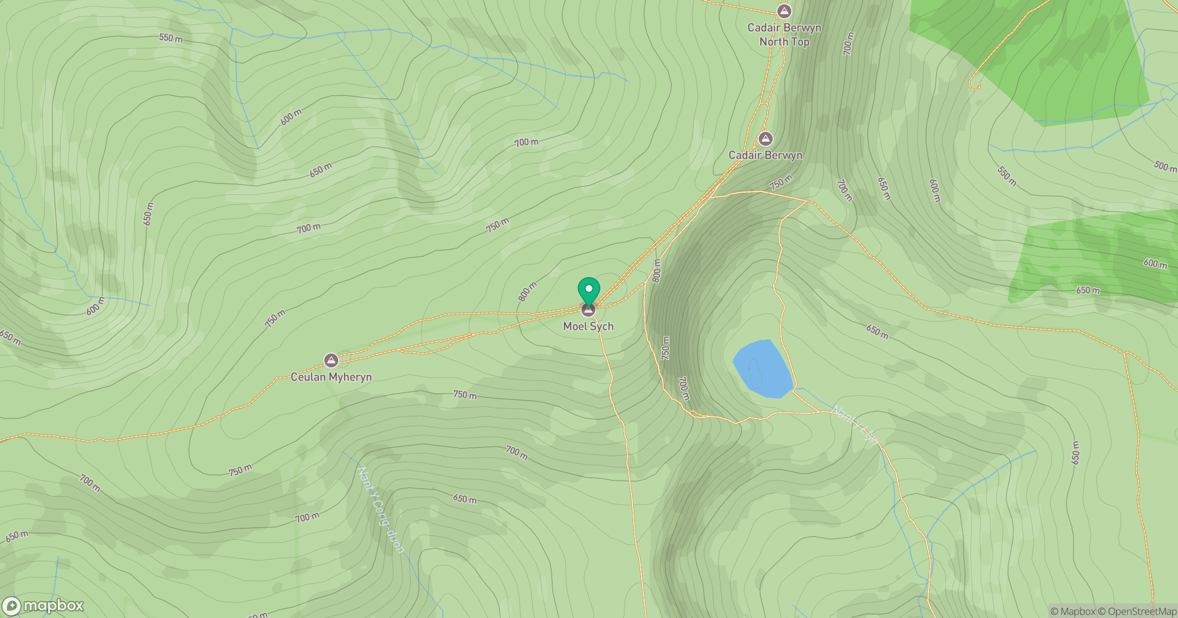Moel Sych location map