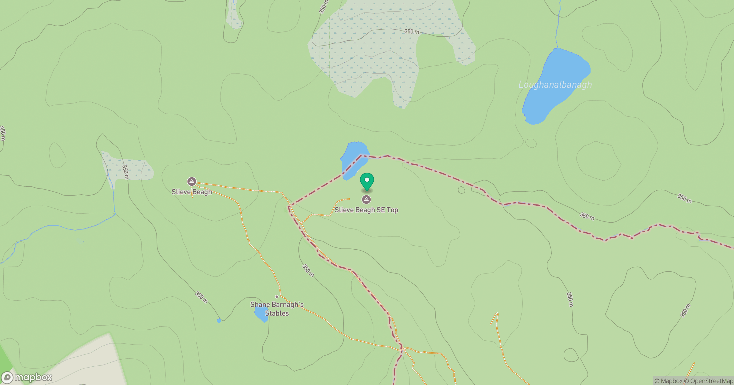Slieve Beagh SE Top location map