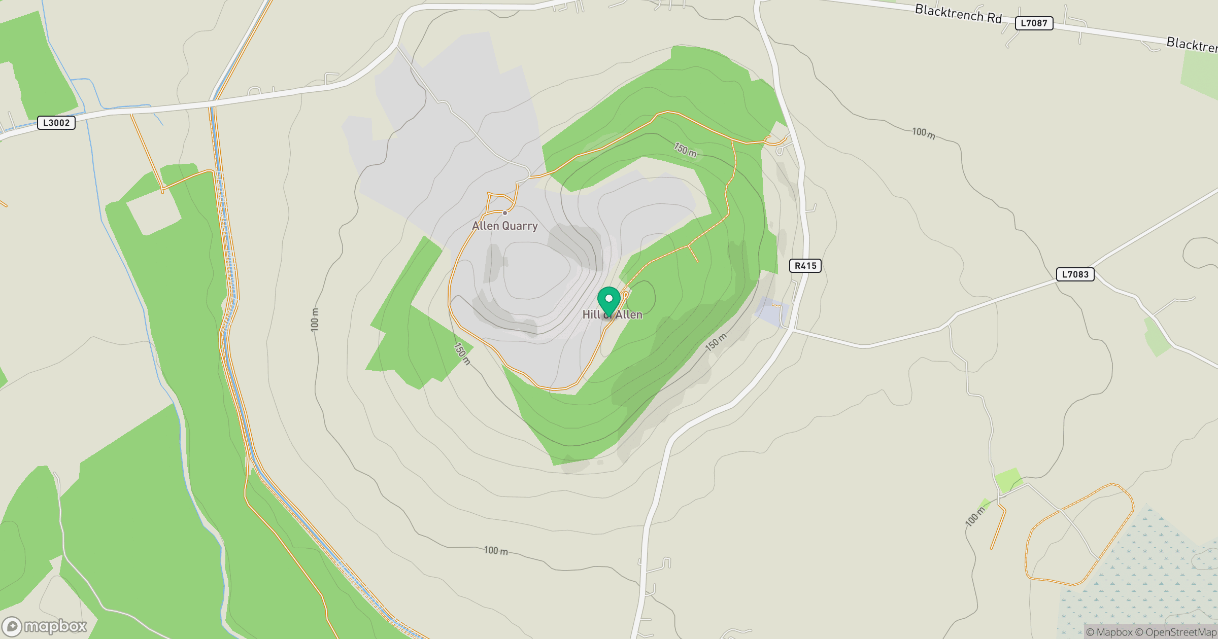 Hill of Allen location map