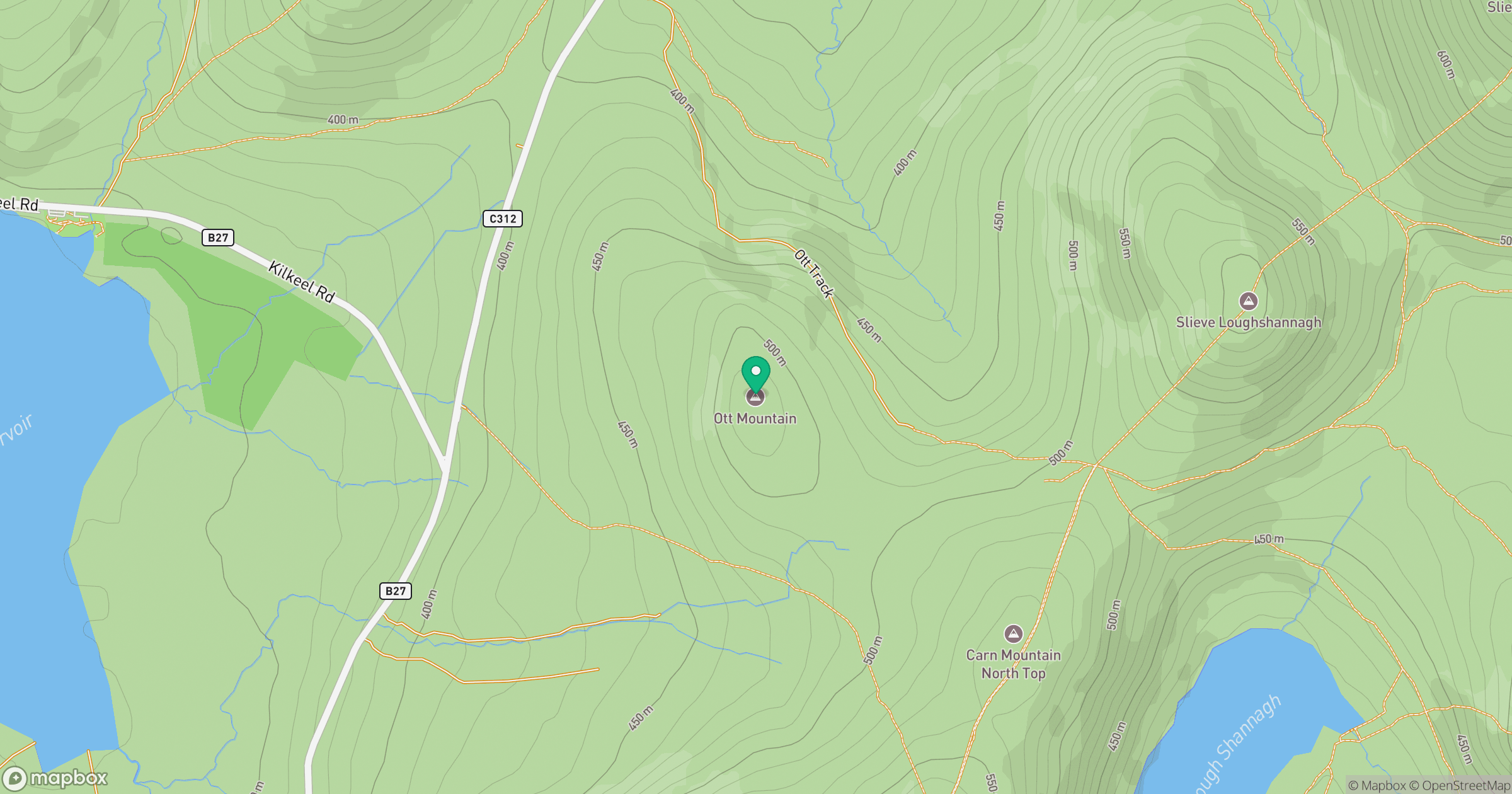 Ott Mountain location map
