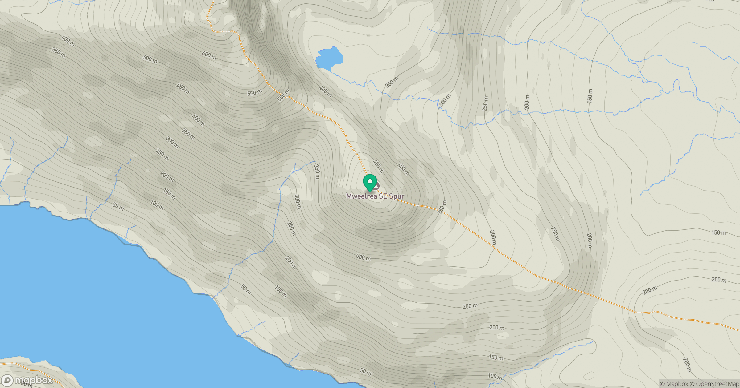 Mweelrea SE Spur location map