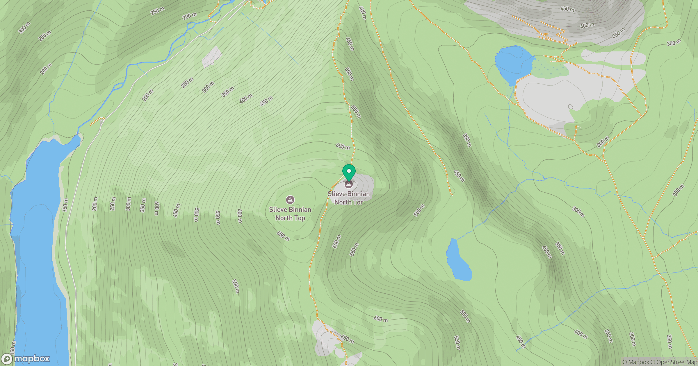 Slieve Binnian North Tor location map