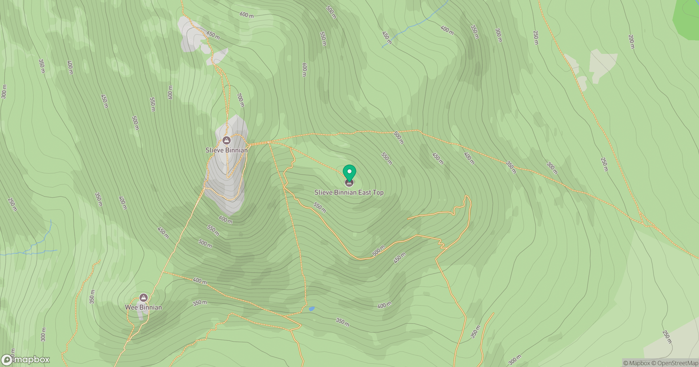 Slieve Binnian East Top location map