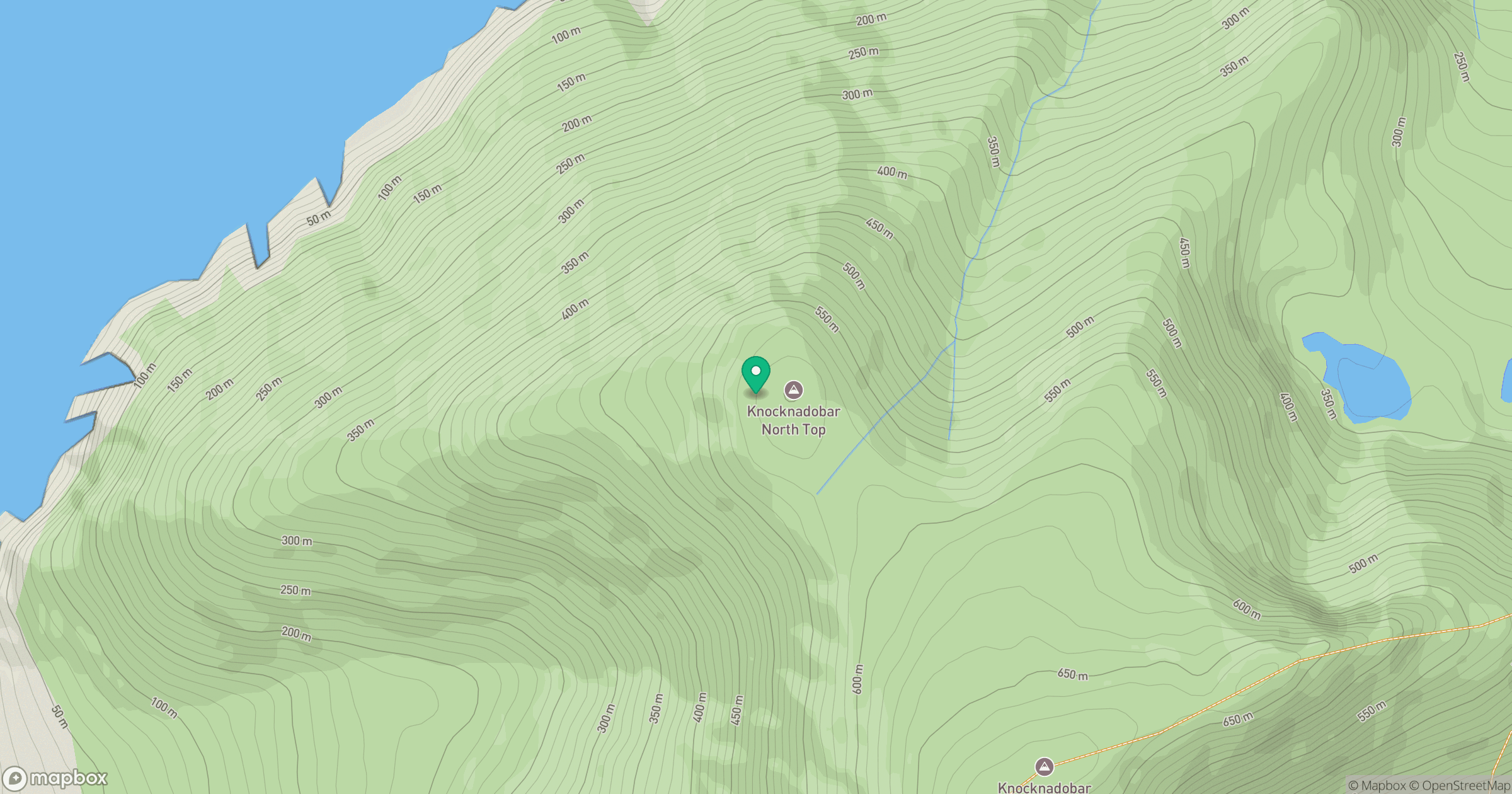 Knocknadobar North Top location map
