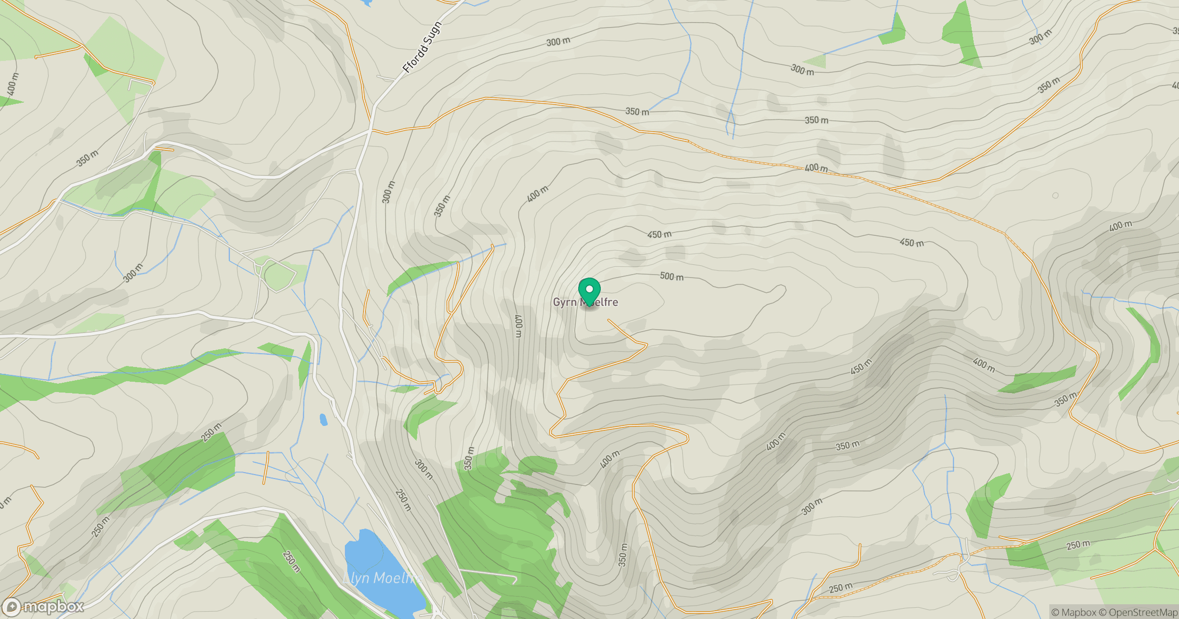 Gyrn Moelfre location map