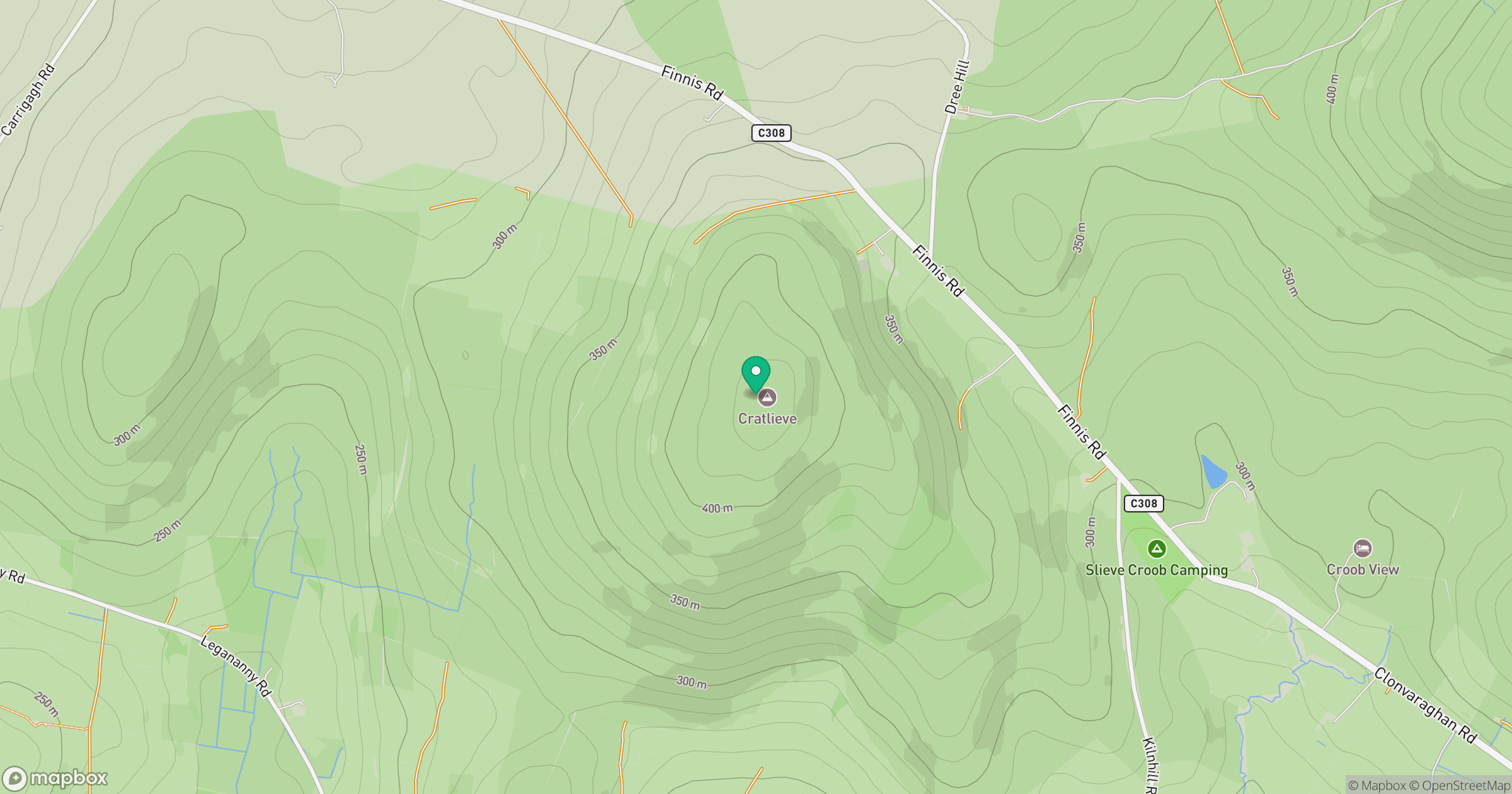 Cratlieve [Legananny Mountain] location map