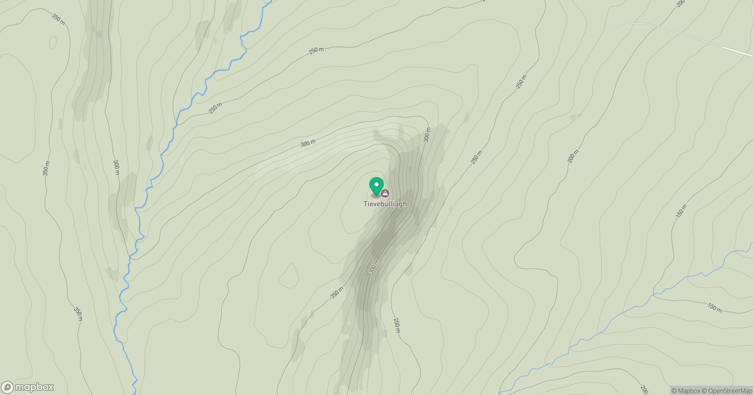 Tievebulliagh location map