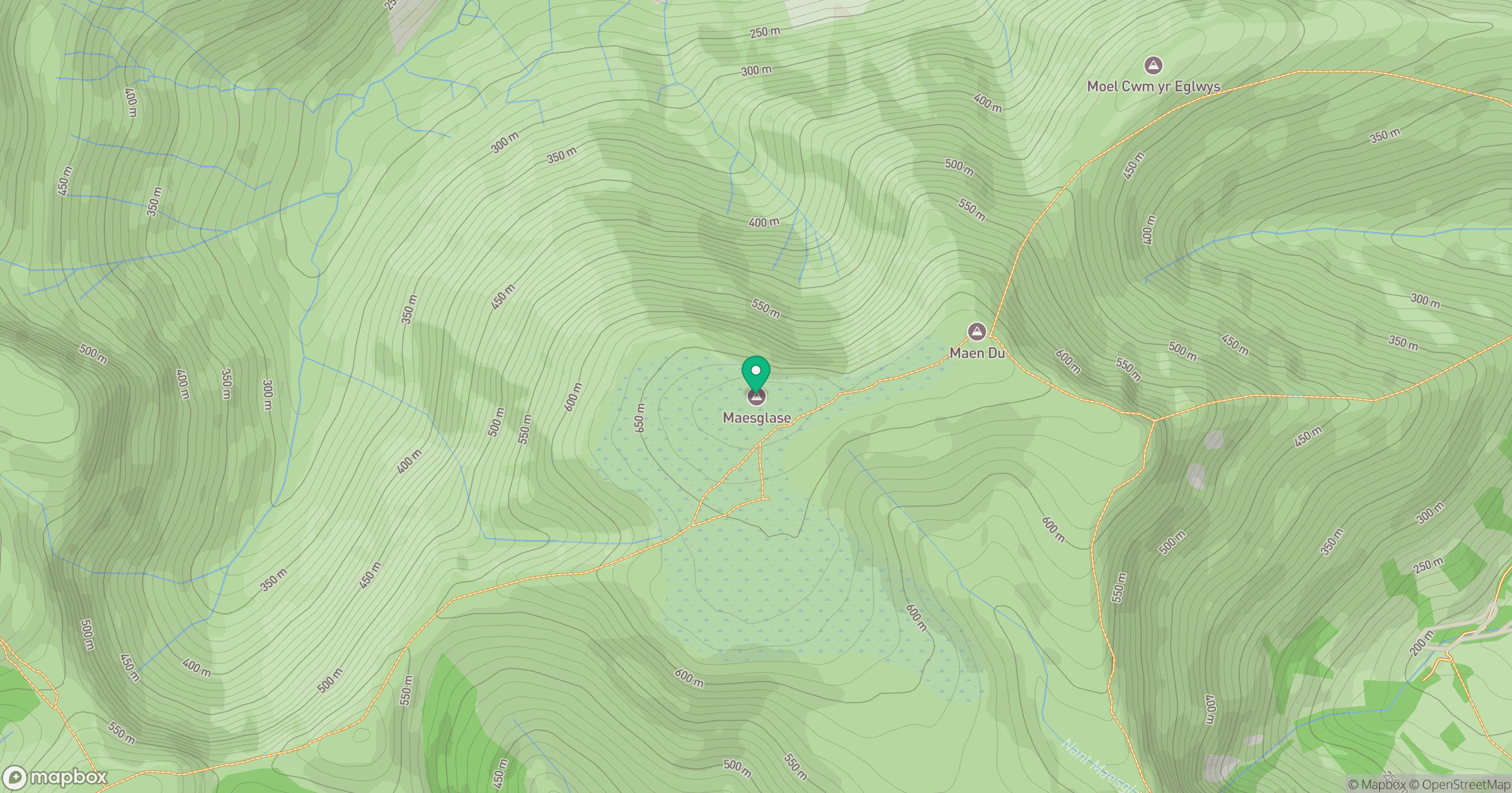 Maesglase location map