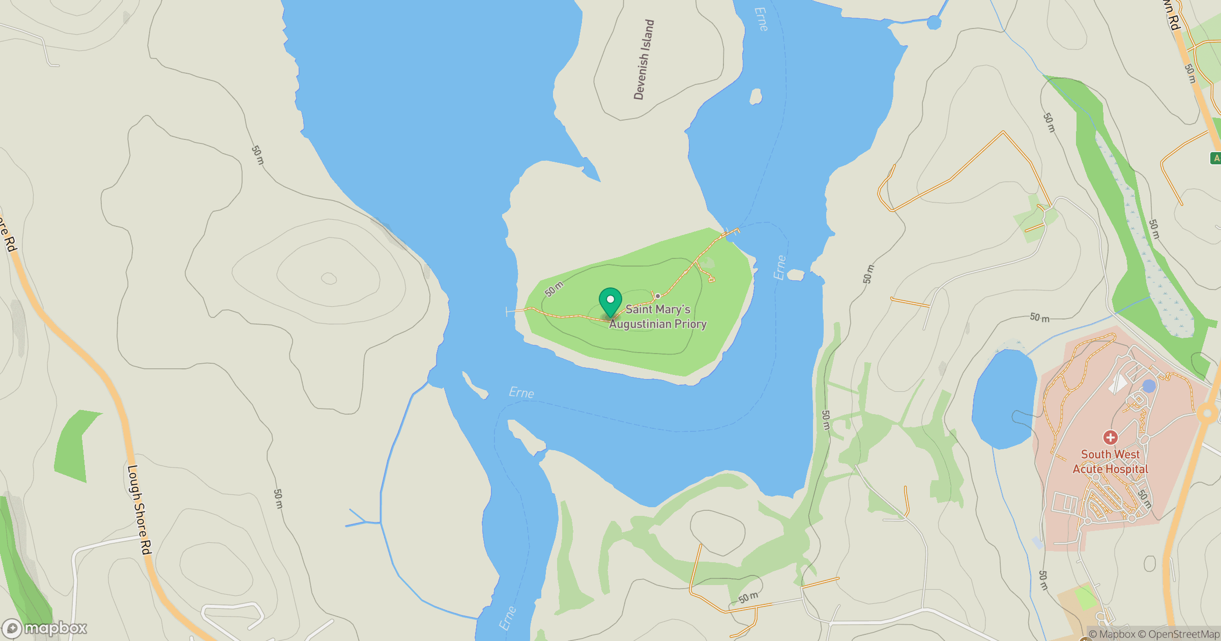 Devenish Island location map