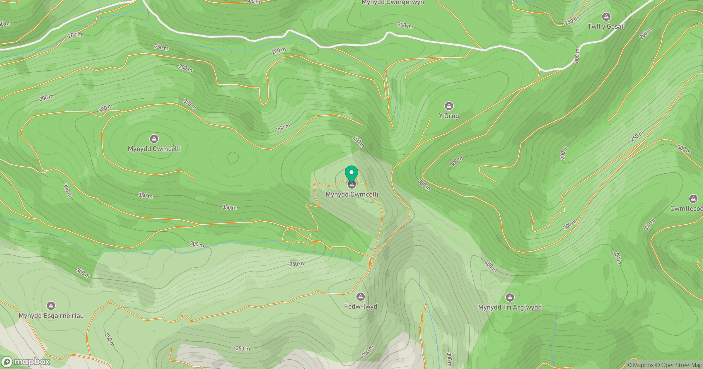 Craig Goch [Mynydd Cwmcelli] location map