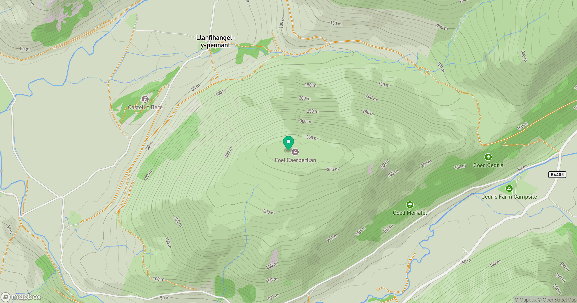 Foel Cae'rberllan location map