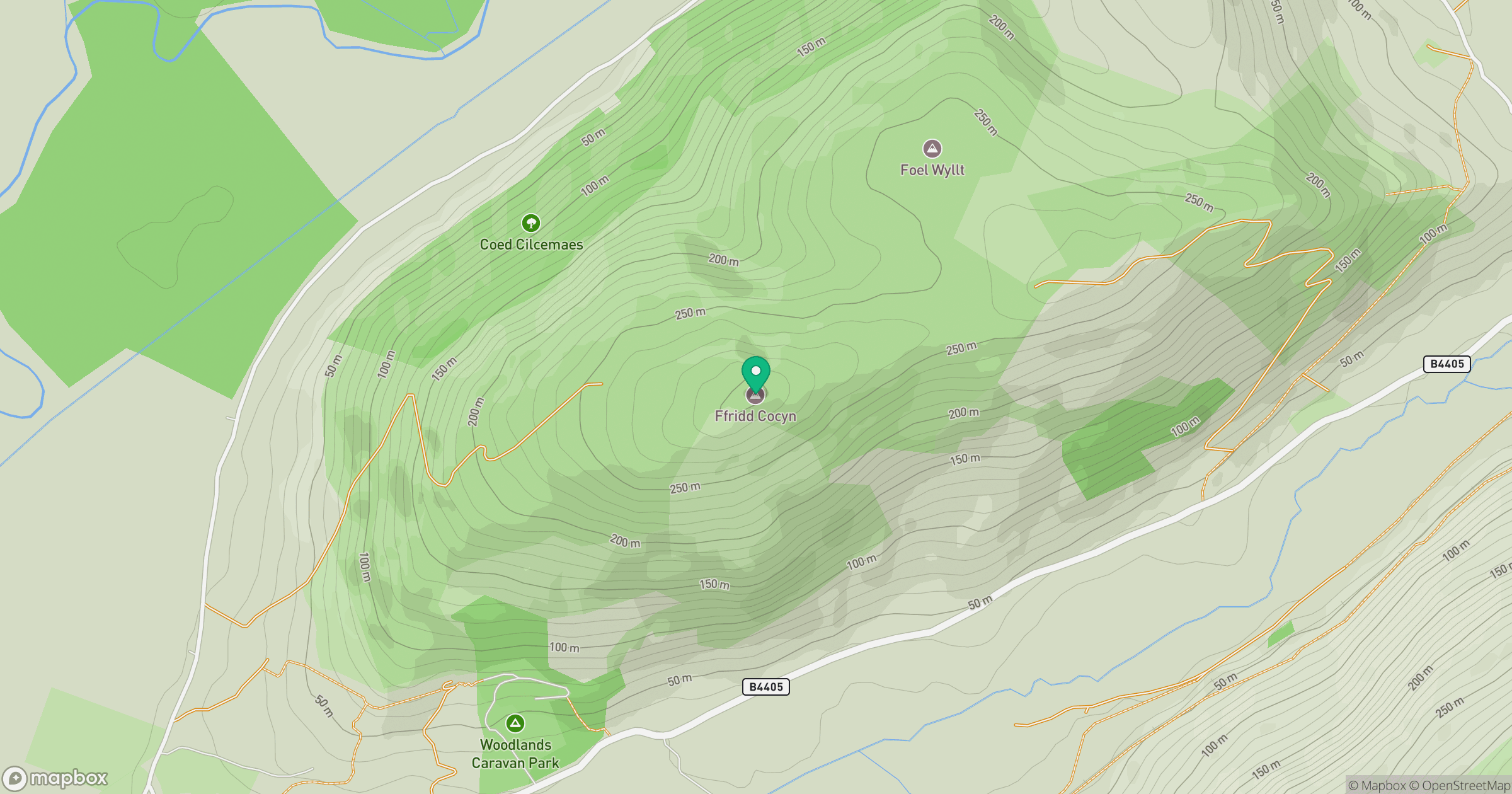 Foel Cocyn location map