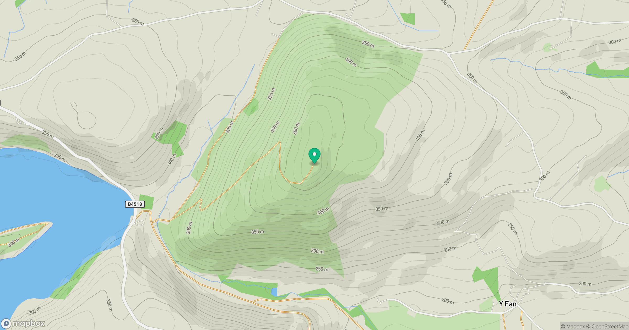 Bryn y Fan location map