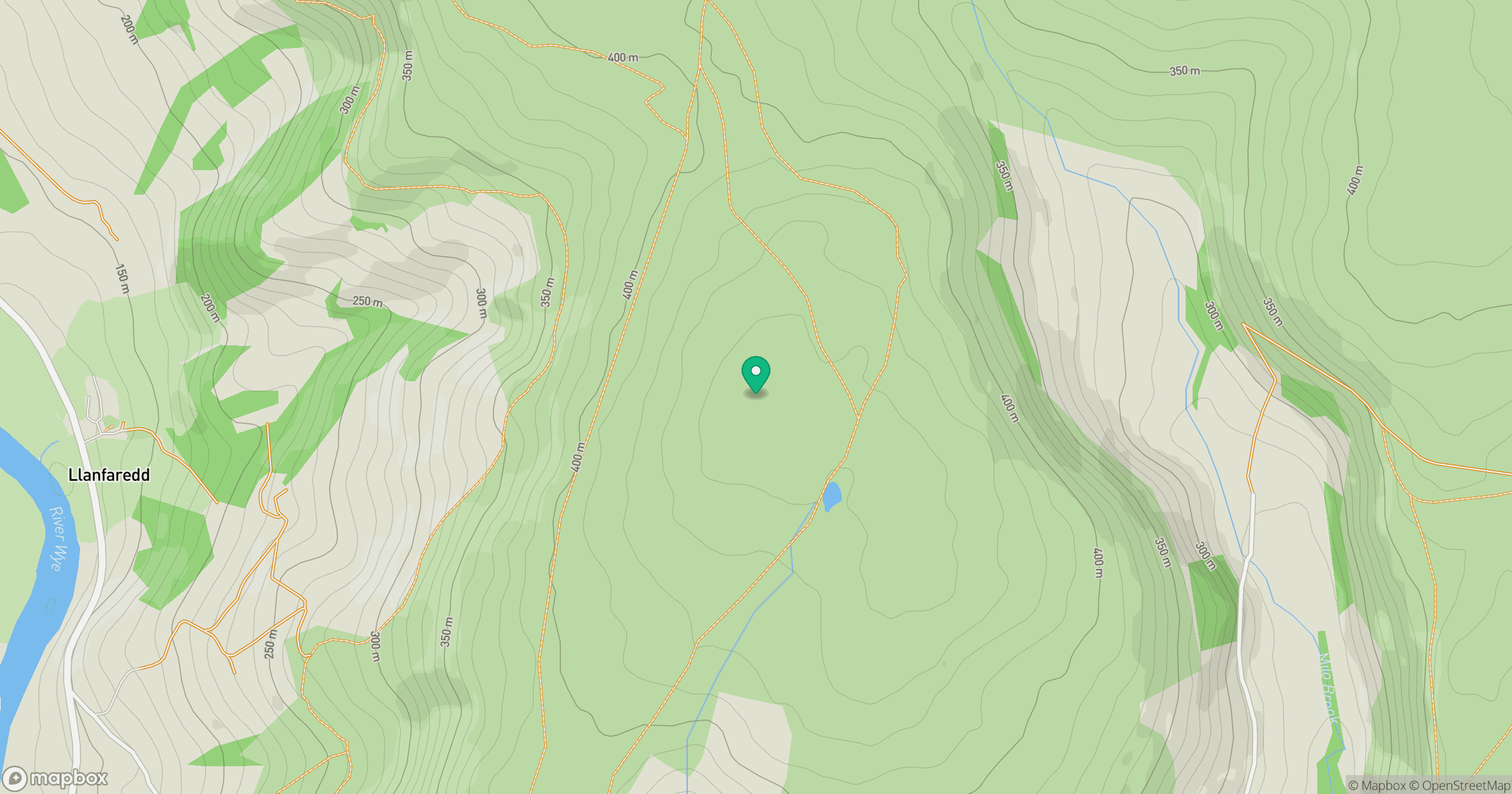 Aberedw Hill location map