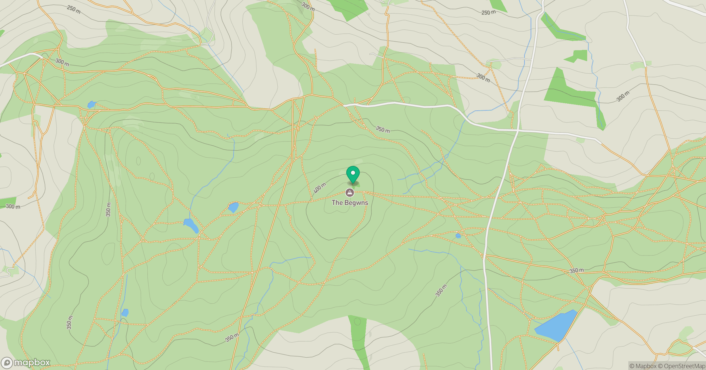 The Begwns location map