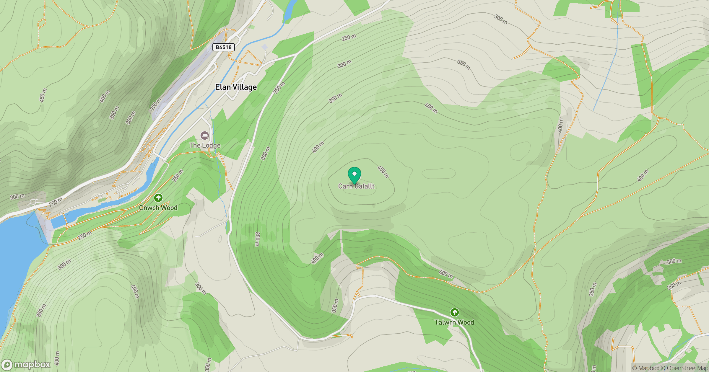 Carn Gafallt location map
