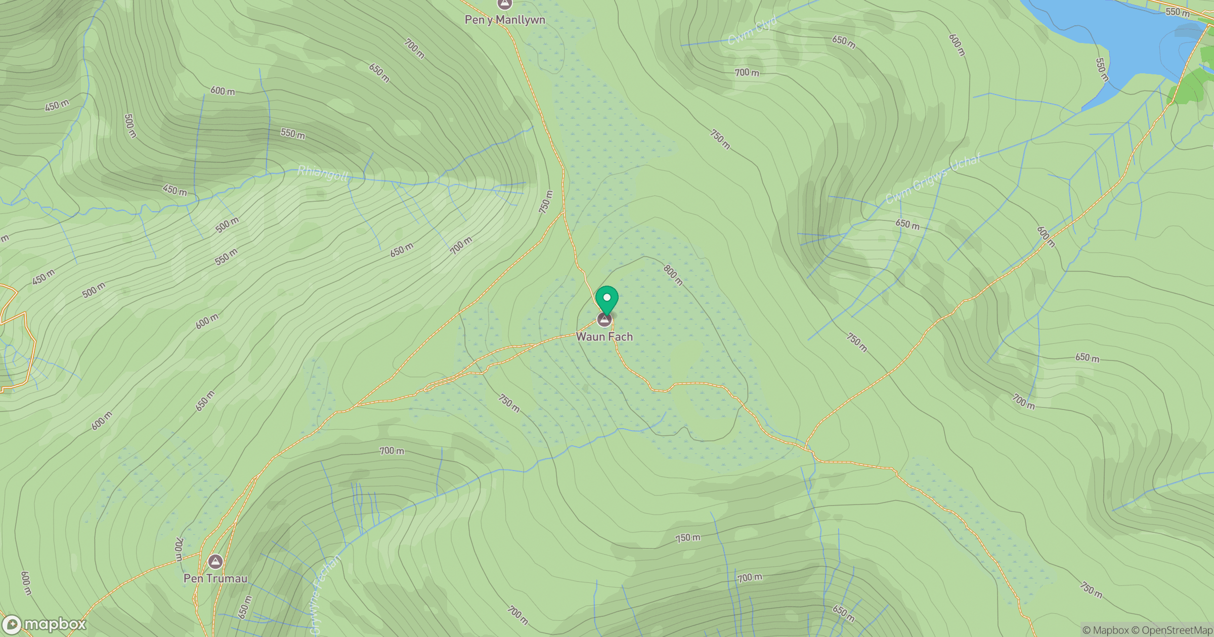 Waun Fach location map