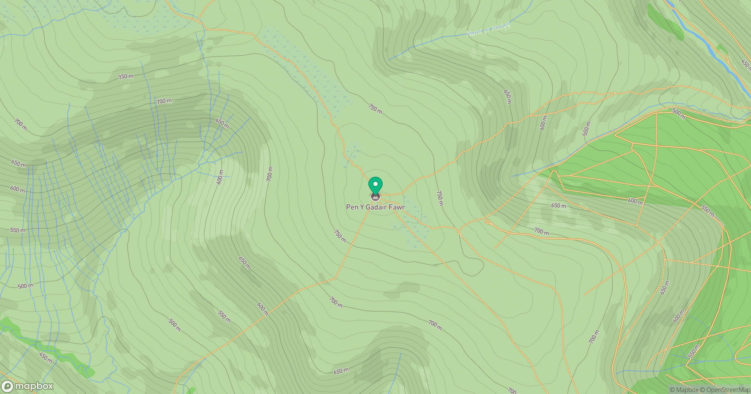 Pen y Gadair Fawr location map