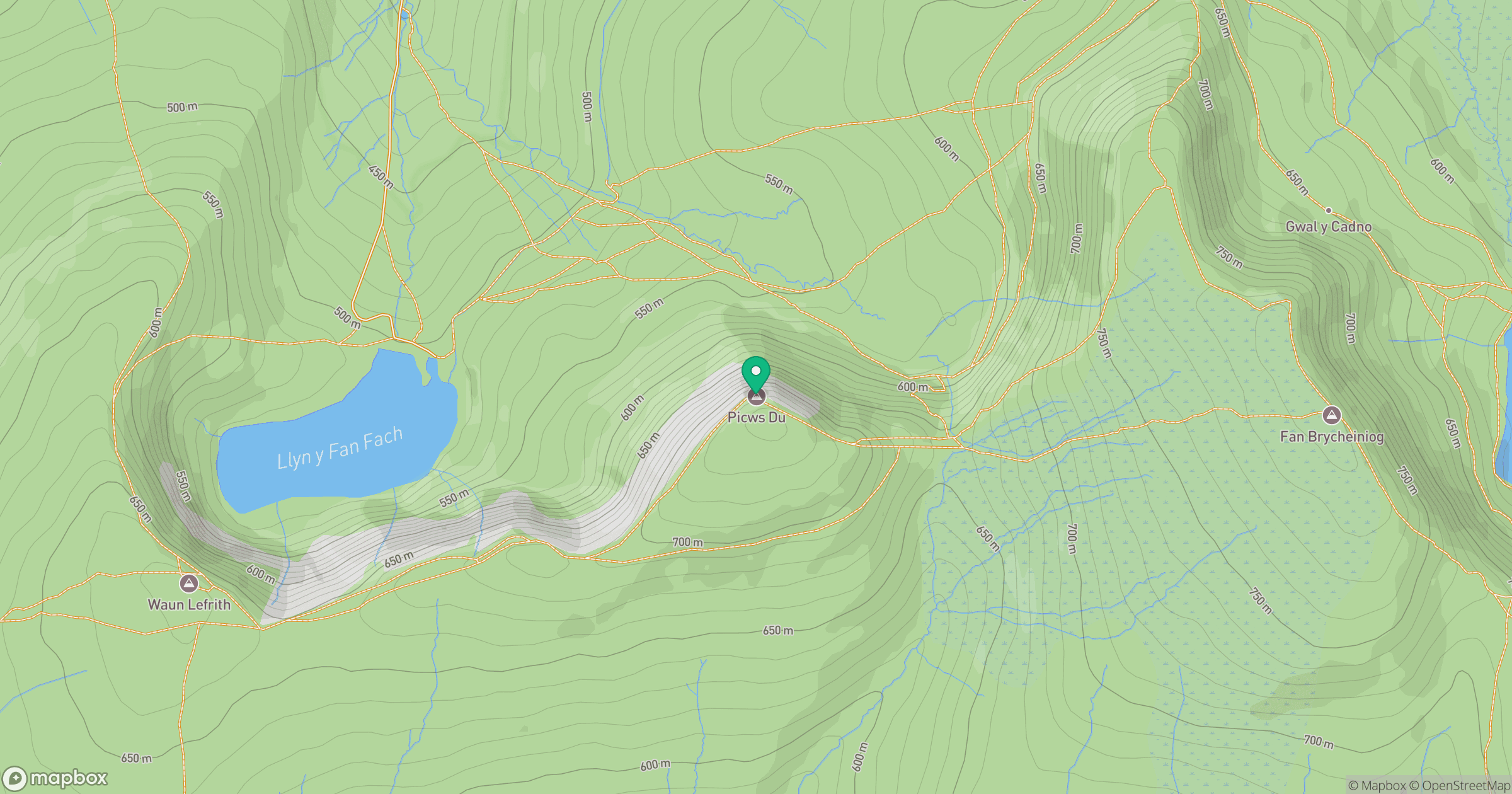 Bannau Sir Gaer - Picws Du location map