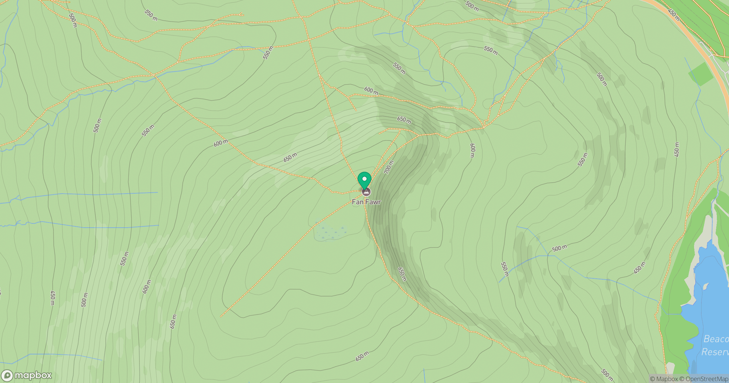 Fan Fawr location map