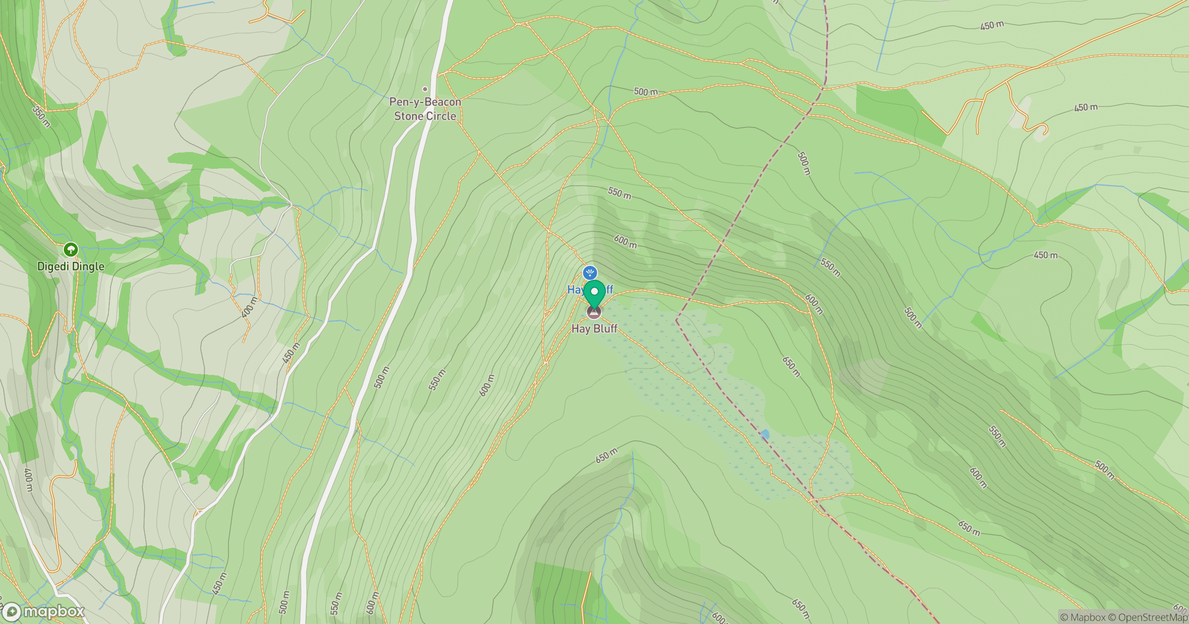 Hay Bluff location map