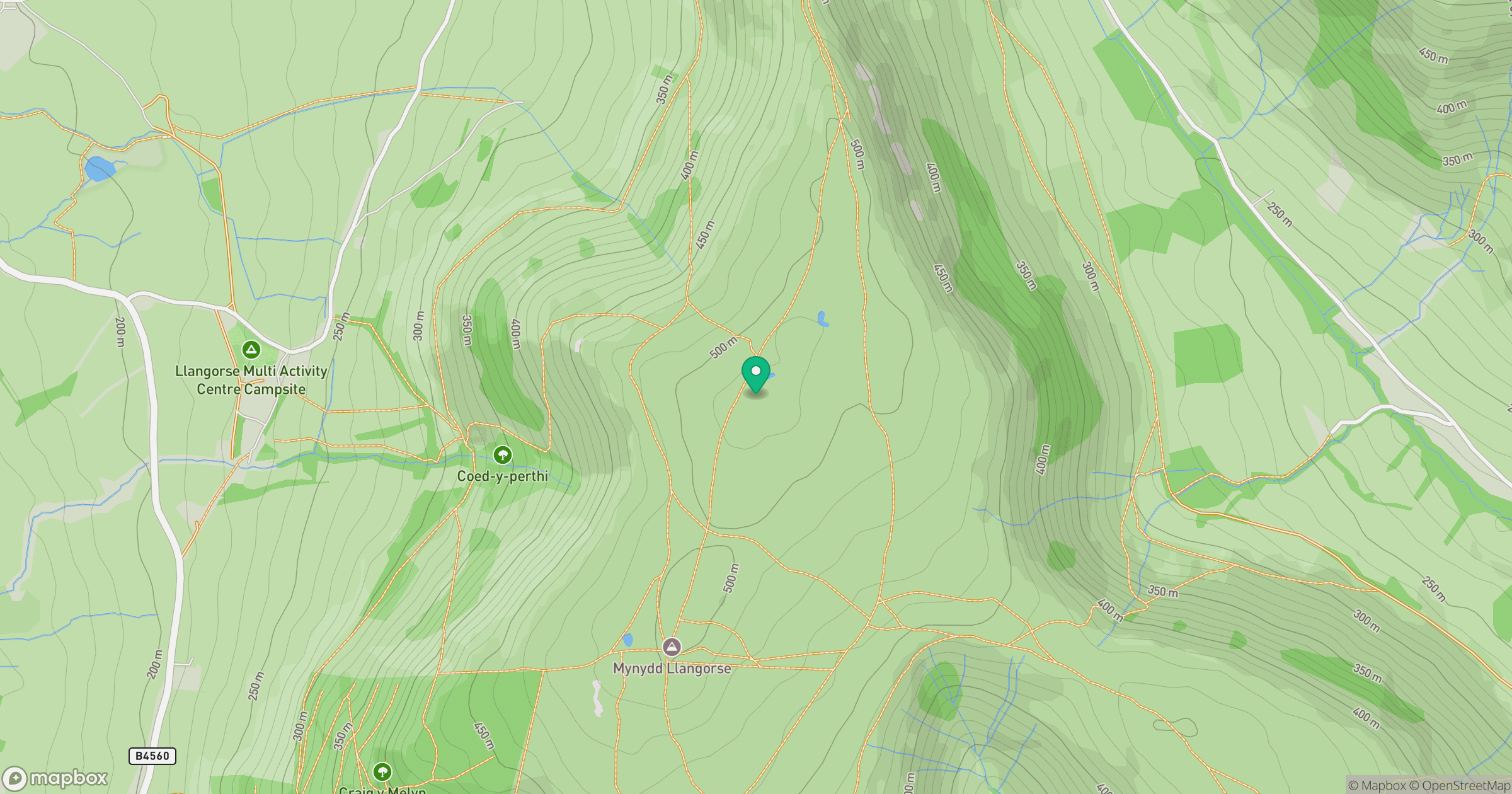 Mynydd Llangorse location map