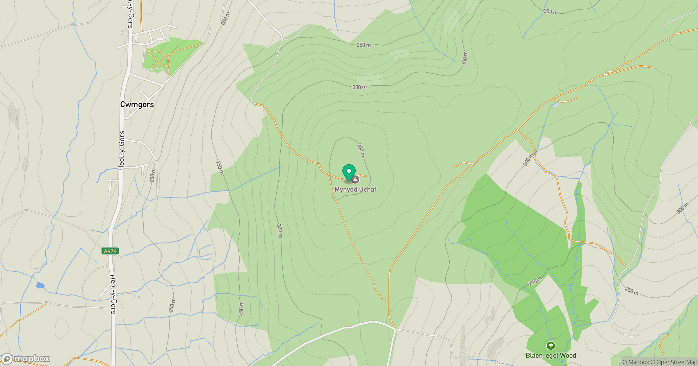 Mynydd Uchaf location map