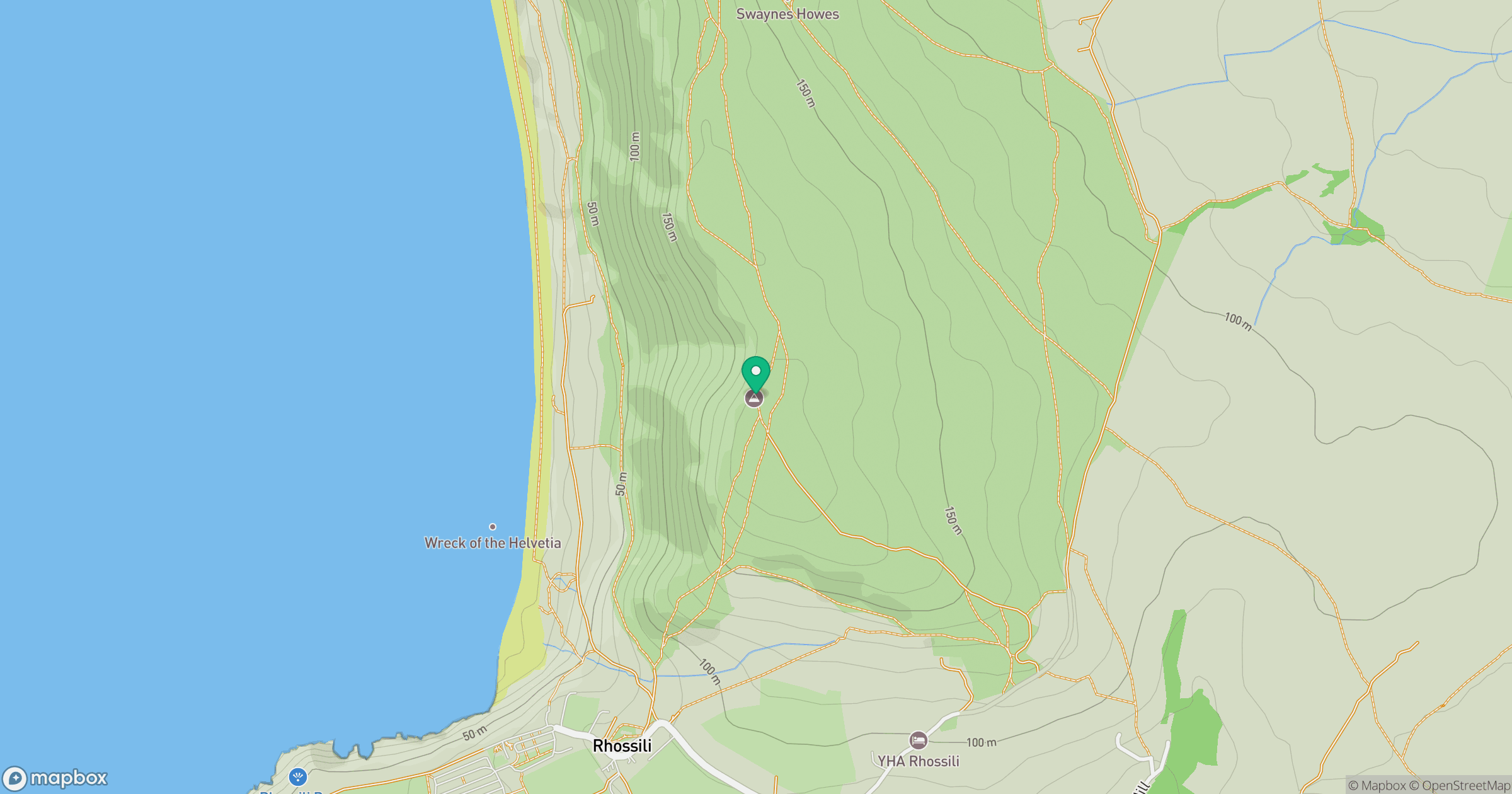 Rhossili Down - The Beacon location map