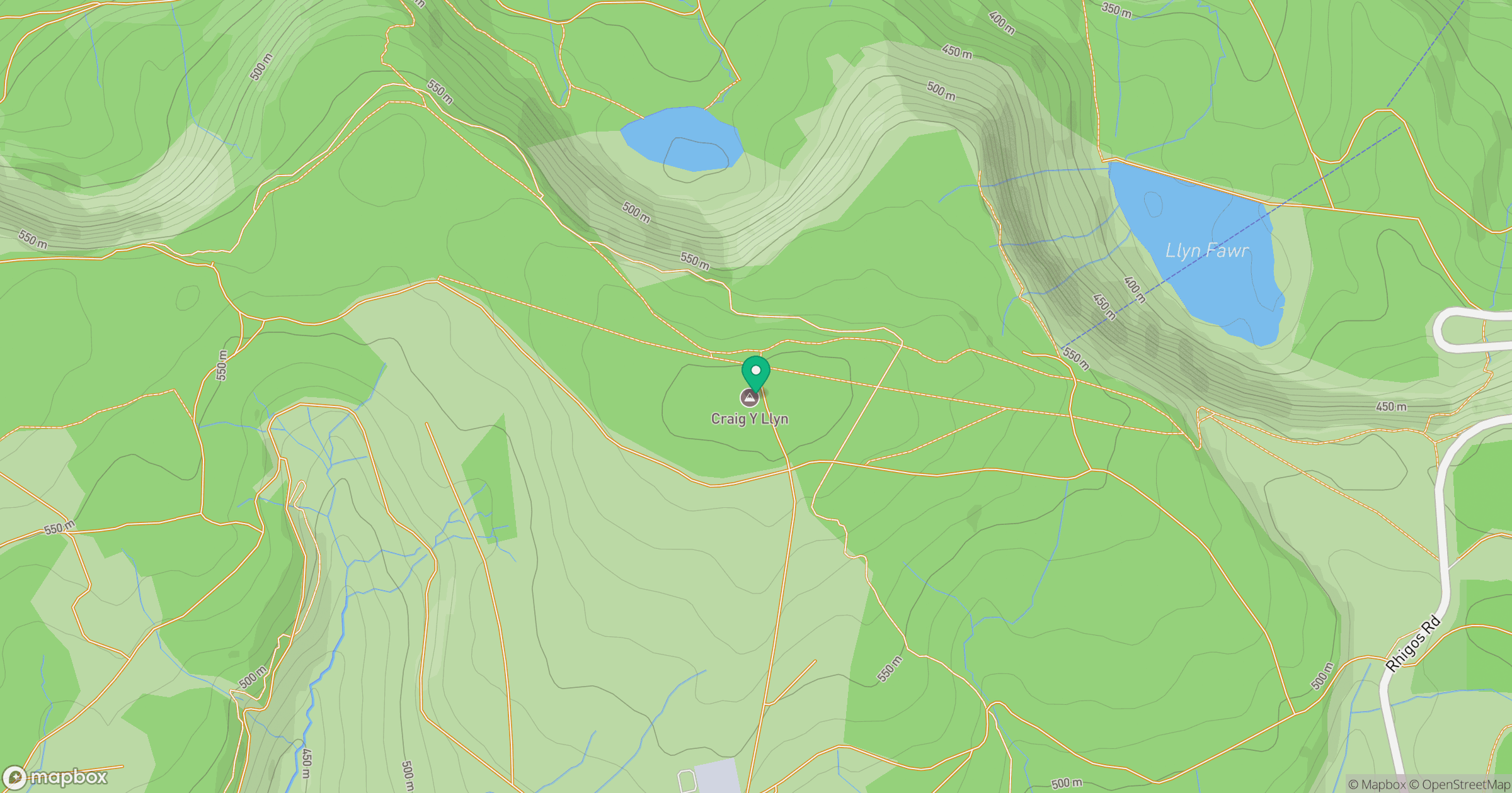 Craig y Llyn location map