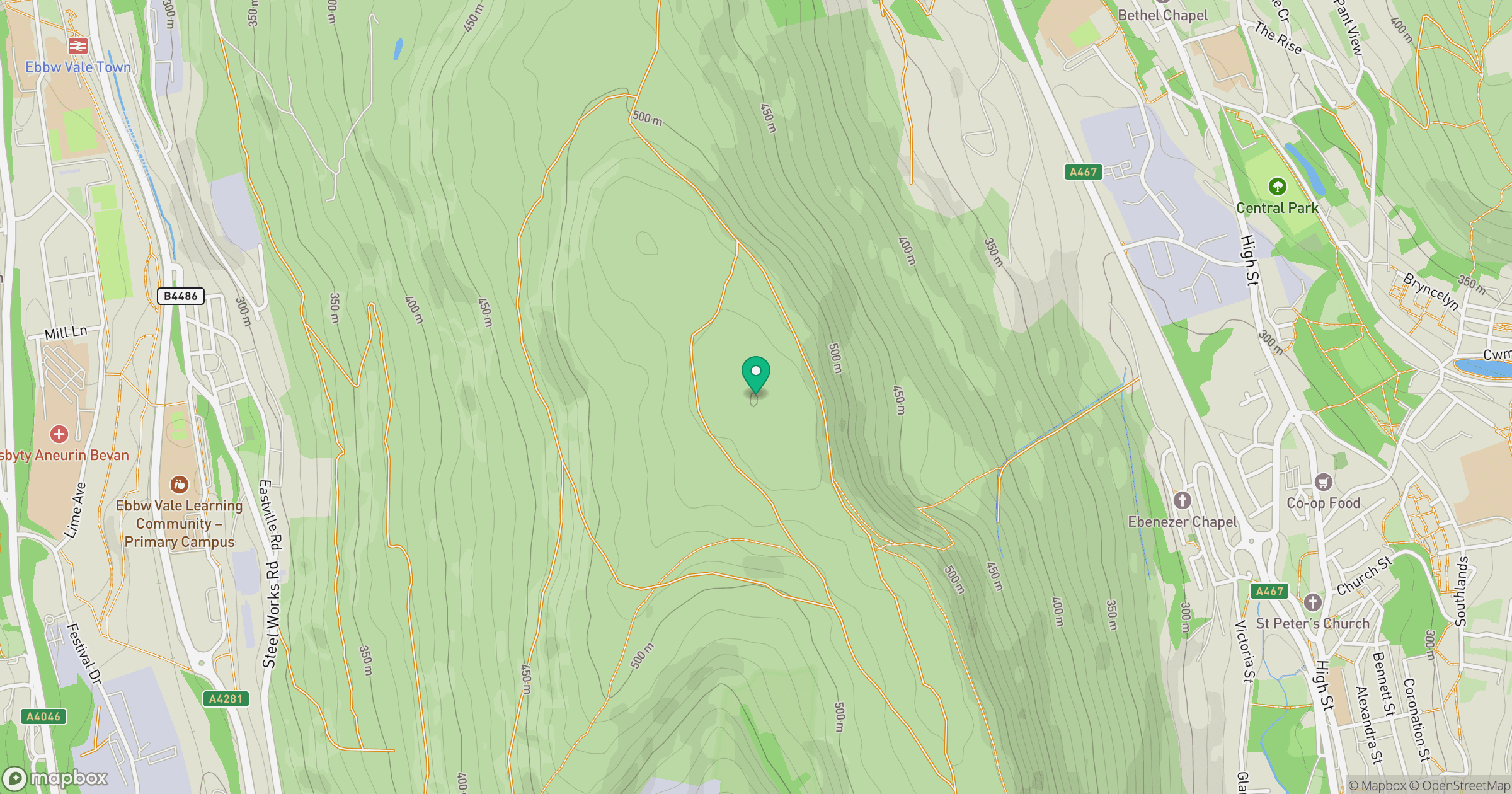 Mynydd Carn-y-cefn location map