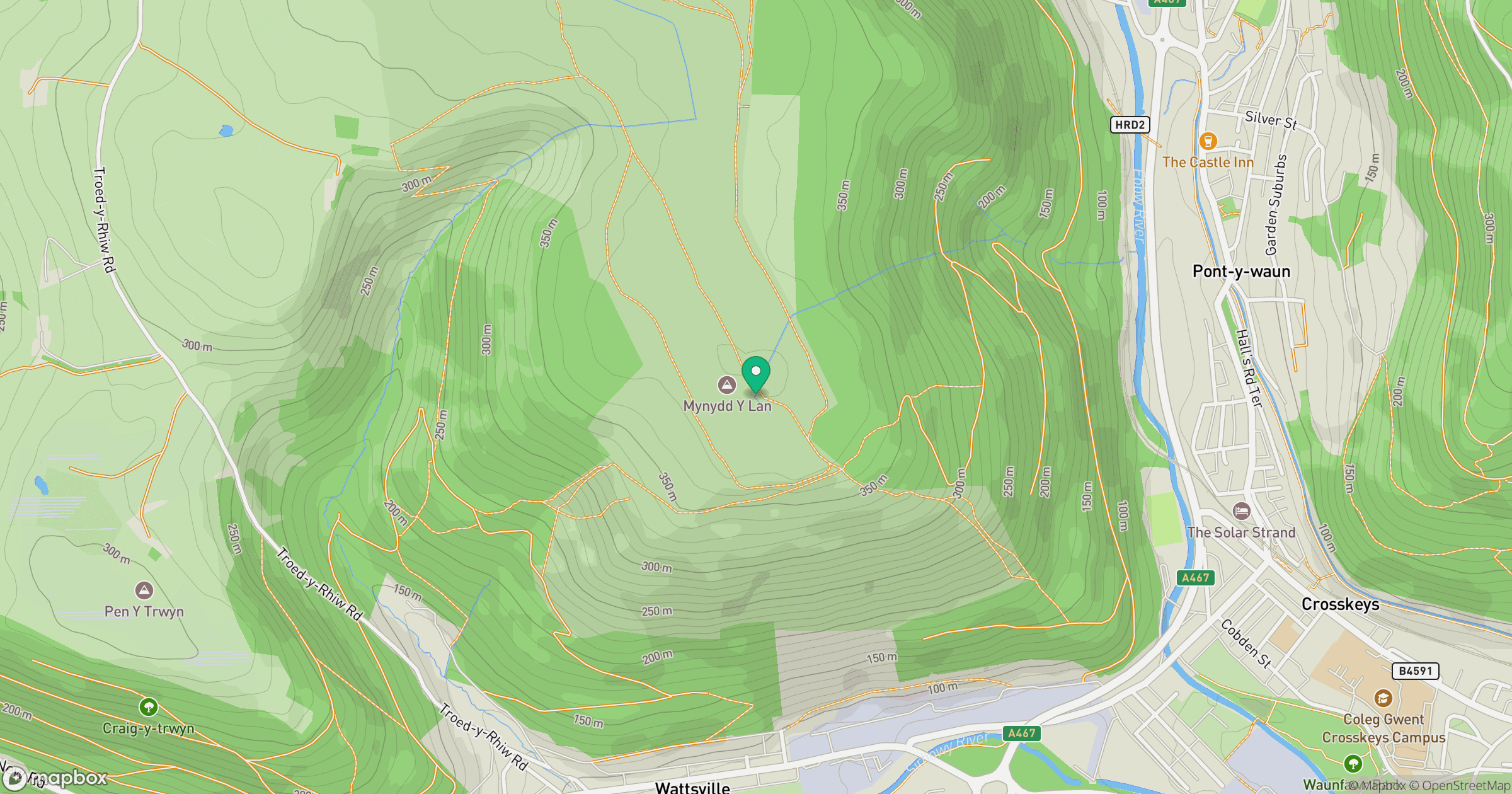 Mynydd y Lan location map
