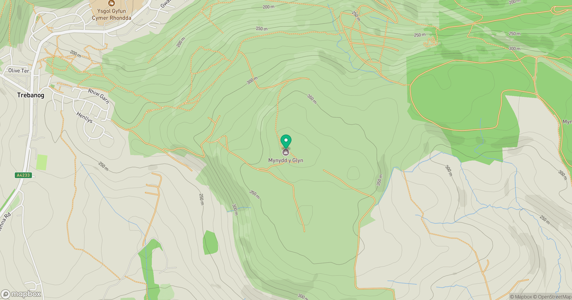 Mynydd y Glyn location map