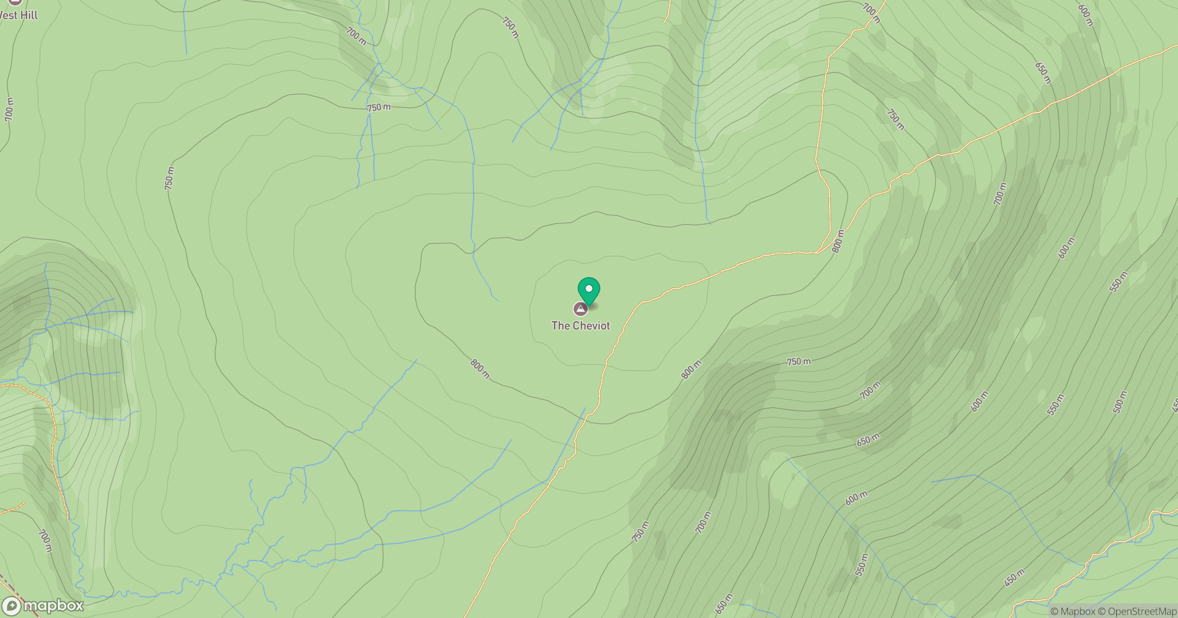 The Cheviot location map