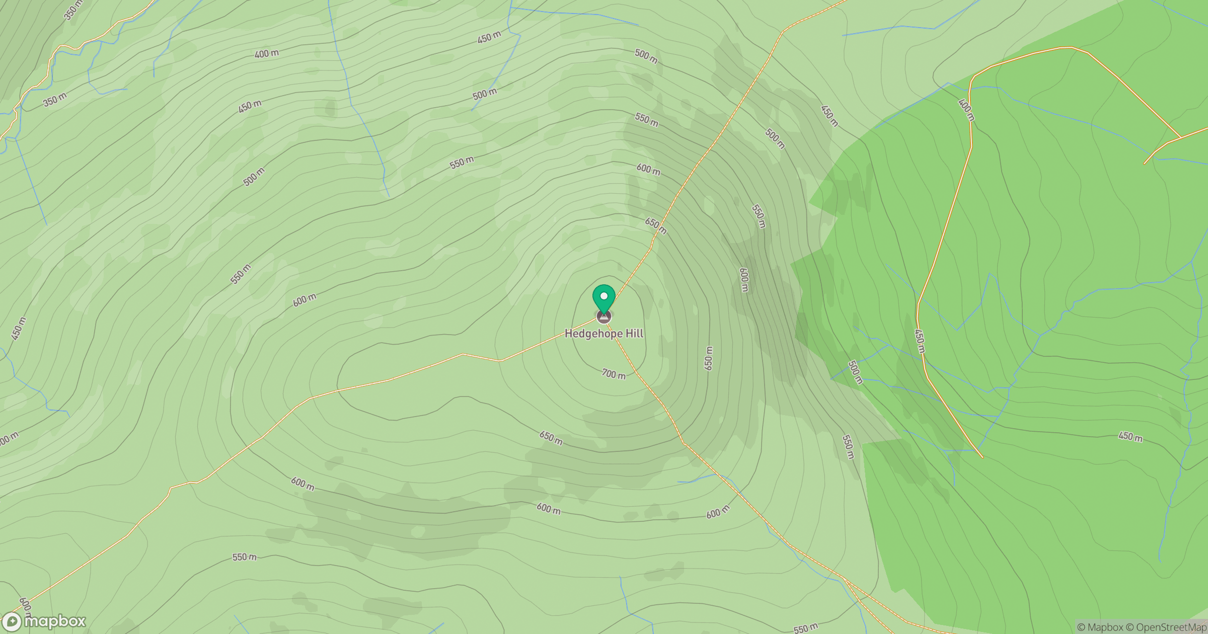 Hedgehope Hill location map