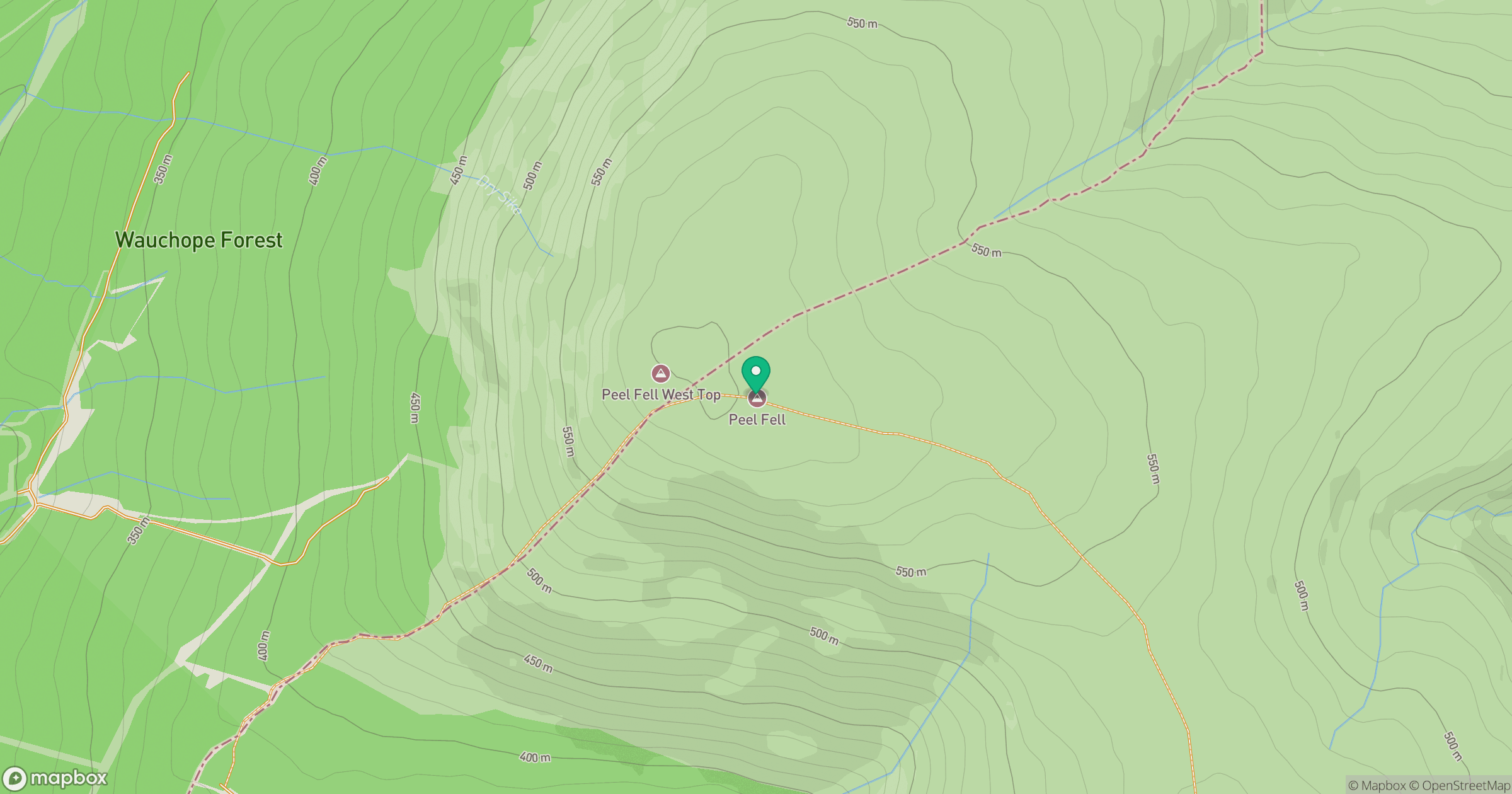 Peel Fell location map