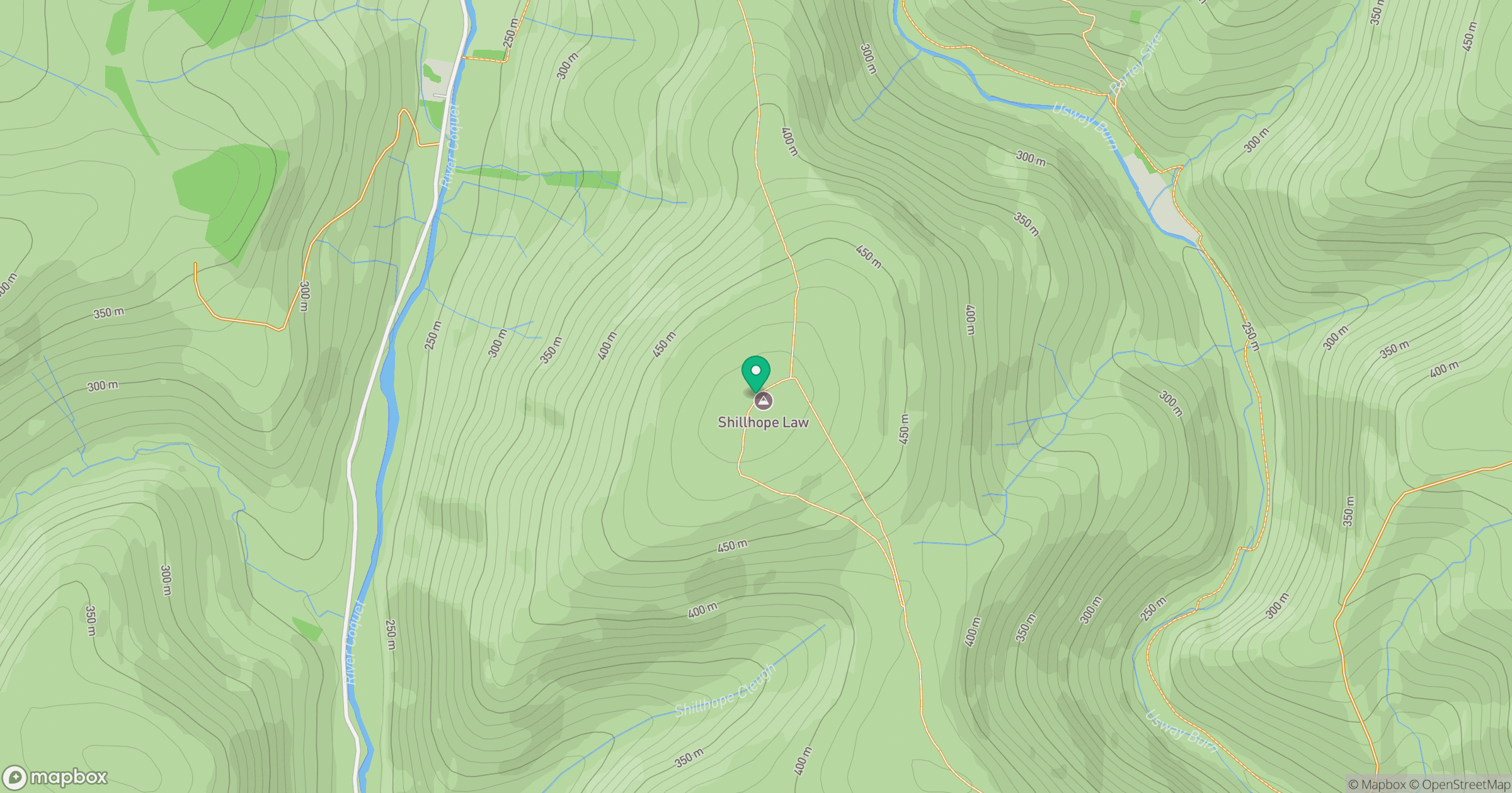 Shillhope Law location map