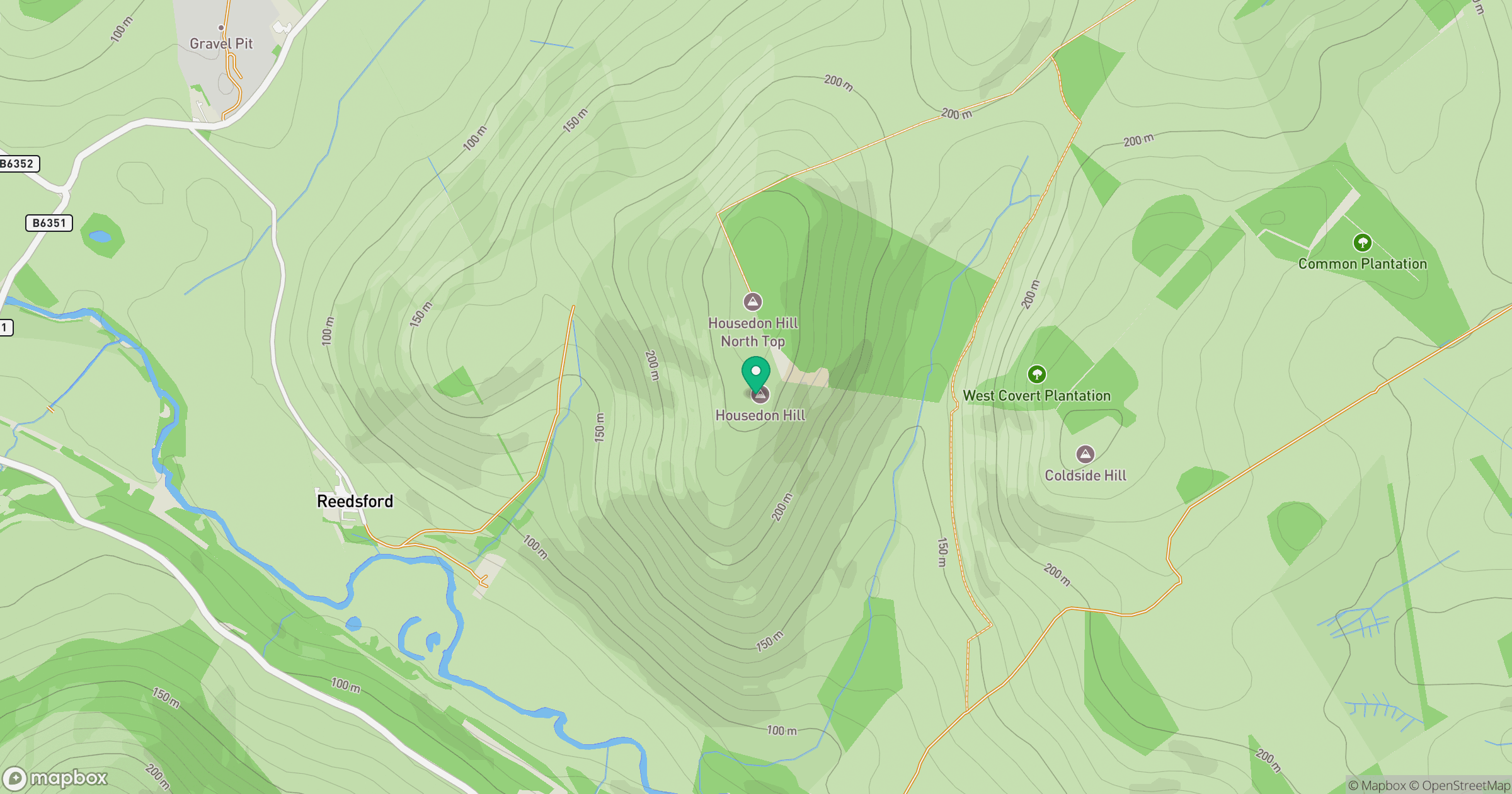 Housedon Hill location map
