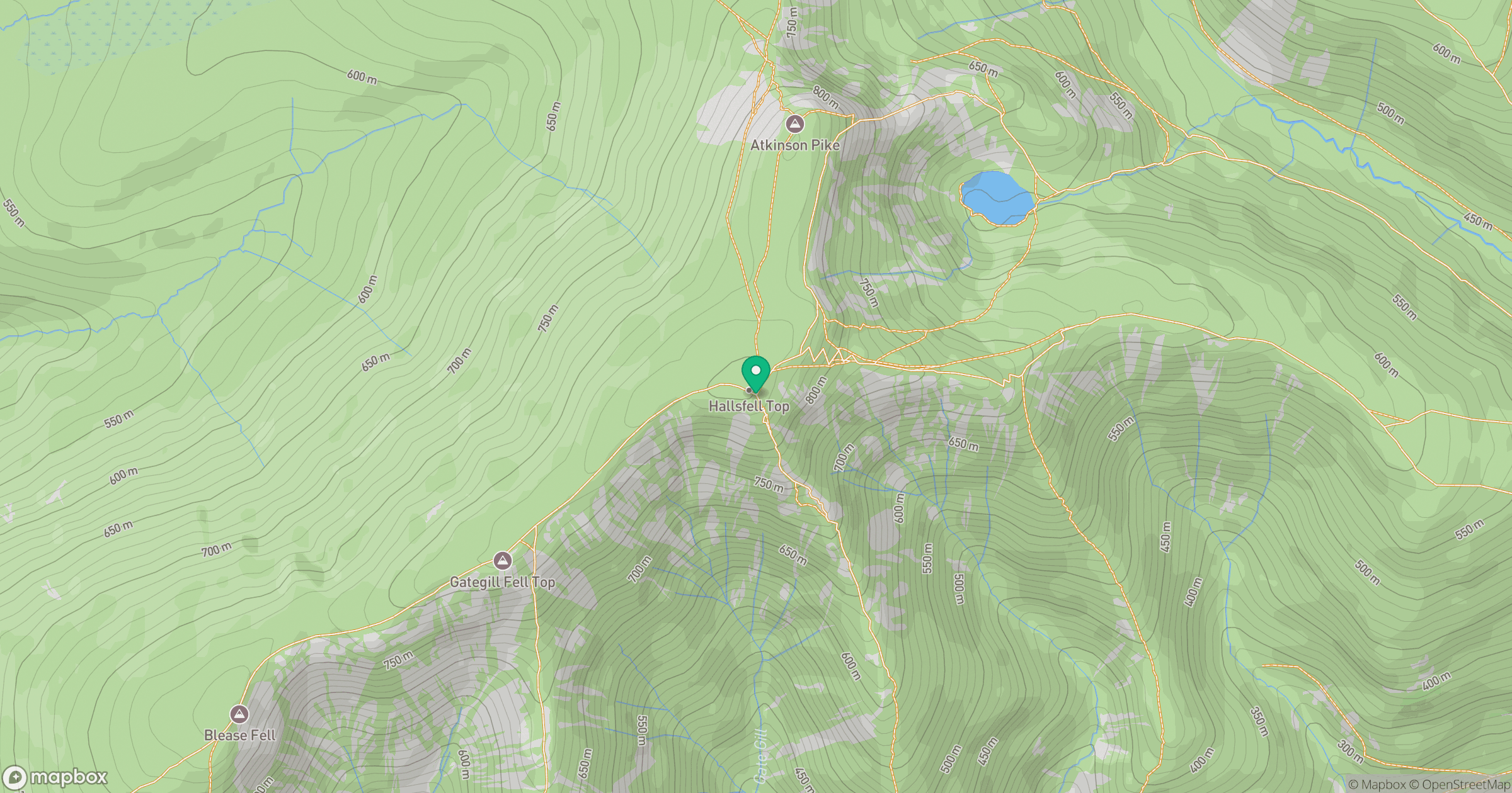 Blencathra - Hallsfell Top location map