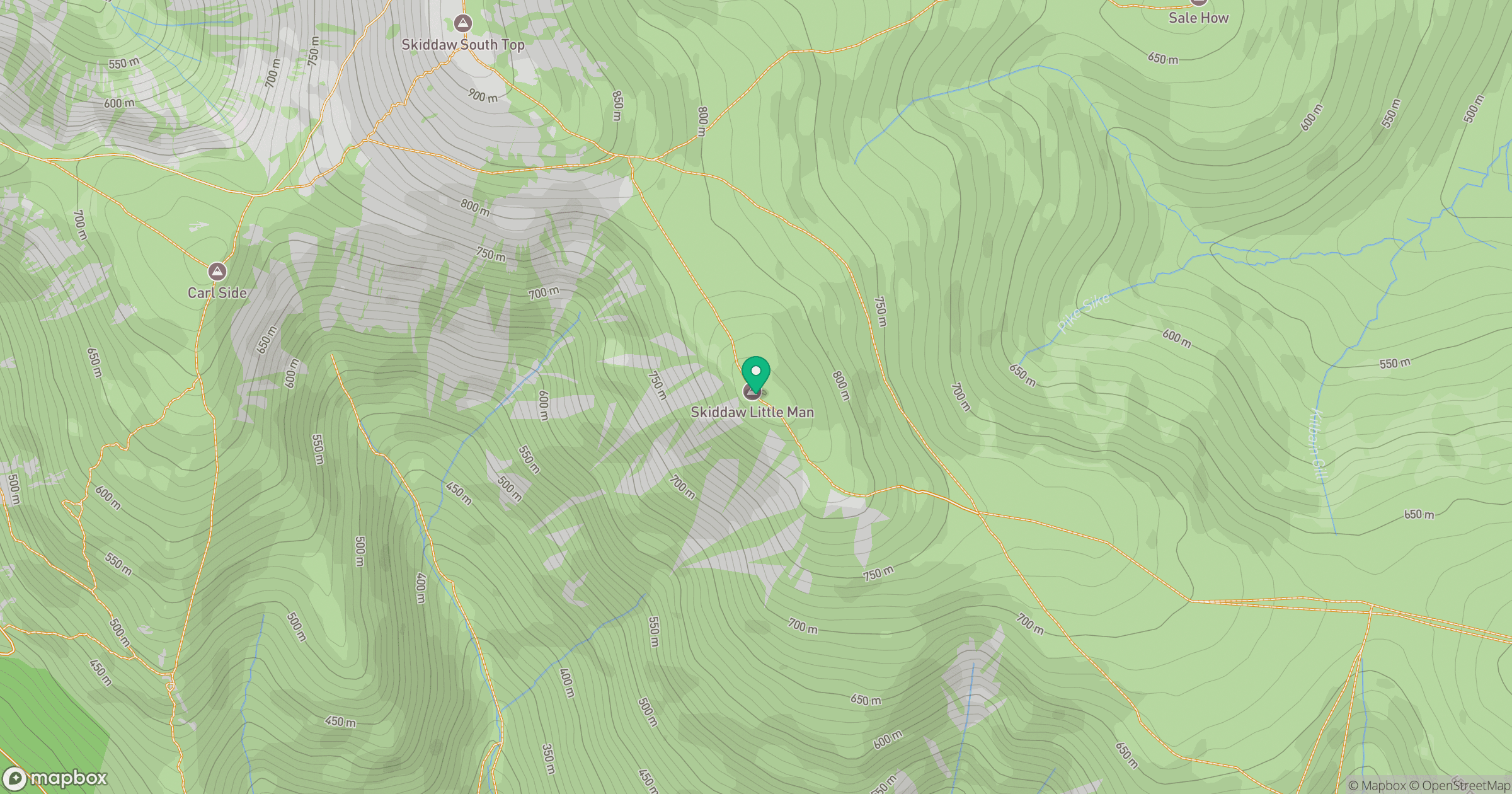 Skiddaw Little Man location map