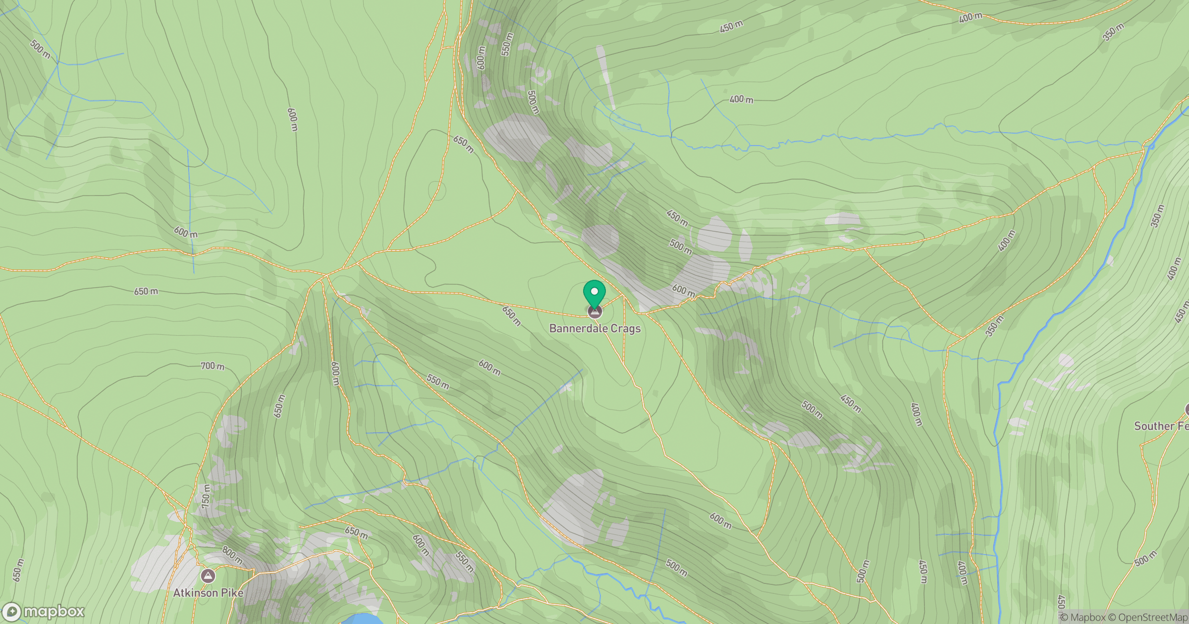 Bannerdale Crags location map