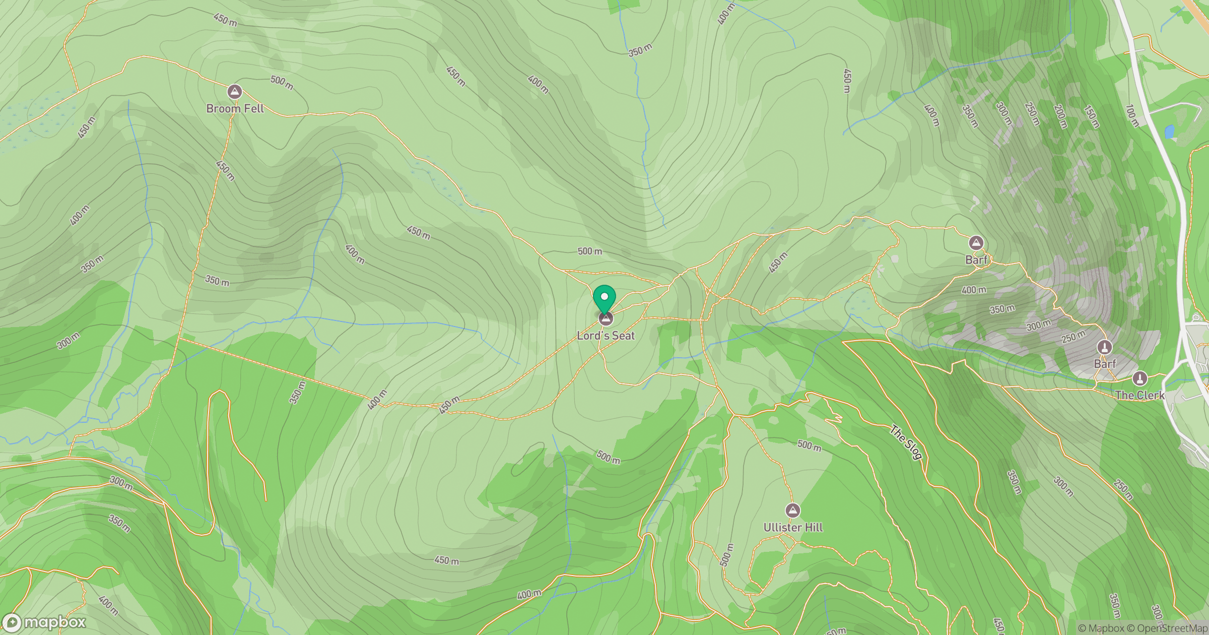 Lord's Seat location map