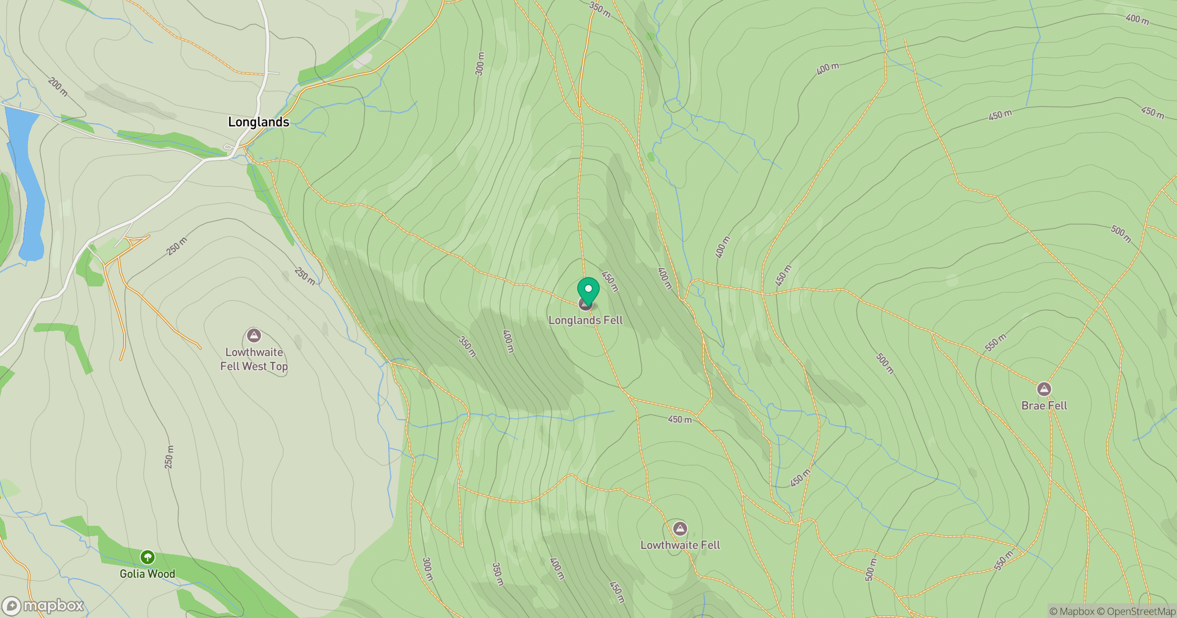 Longlands Fell location map