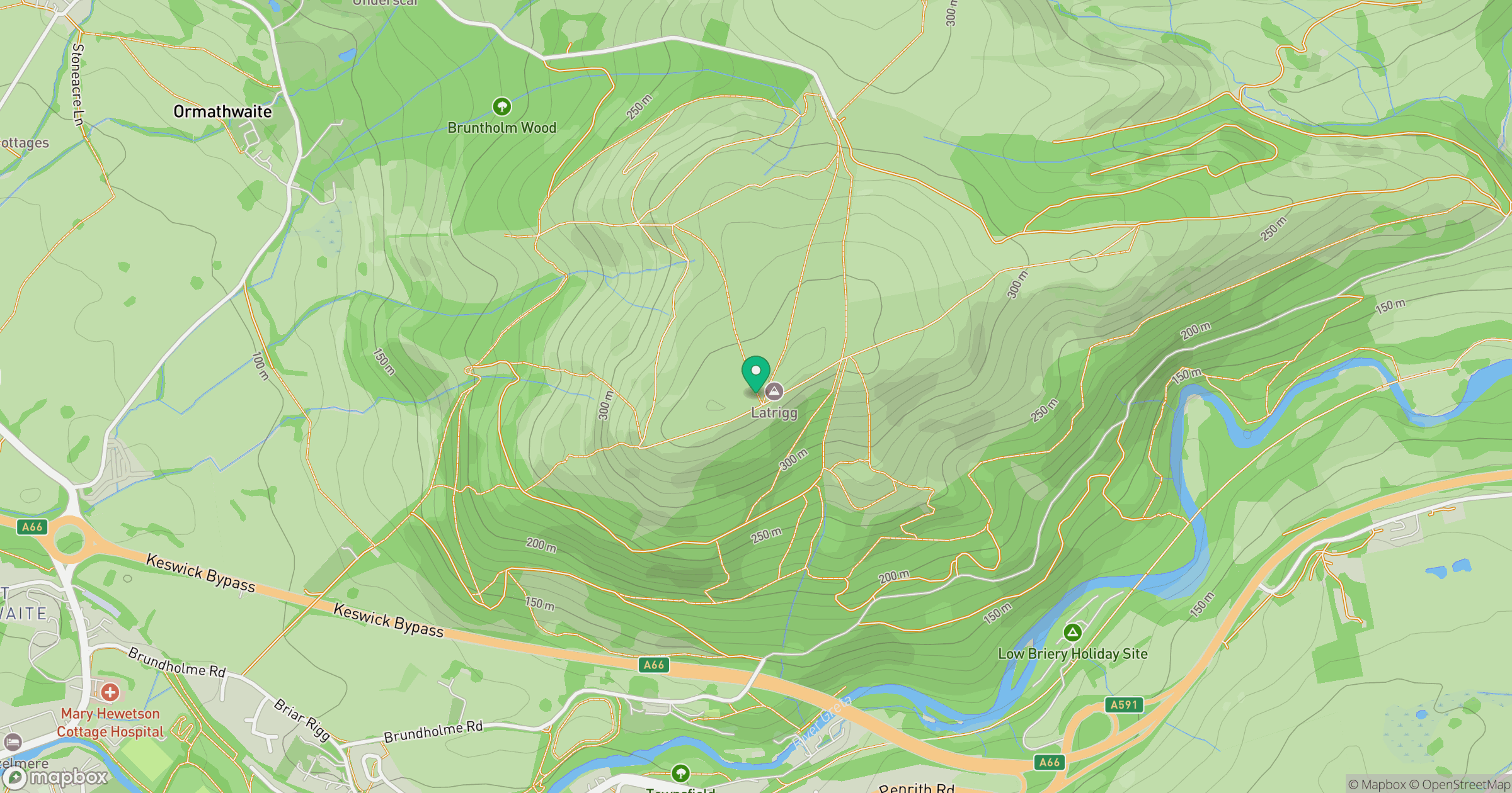 Latrigg location map