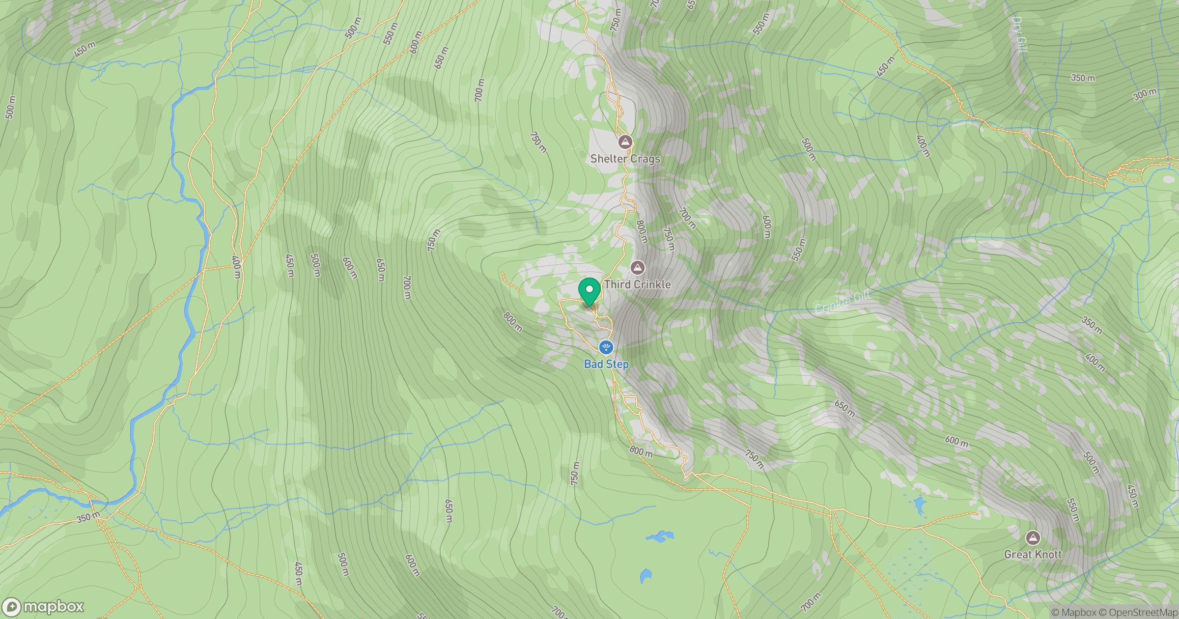 Crinkle Crags - Long Top [Second Crinkle] location map