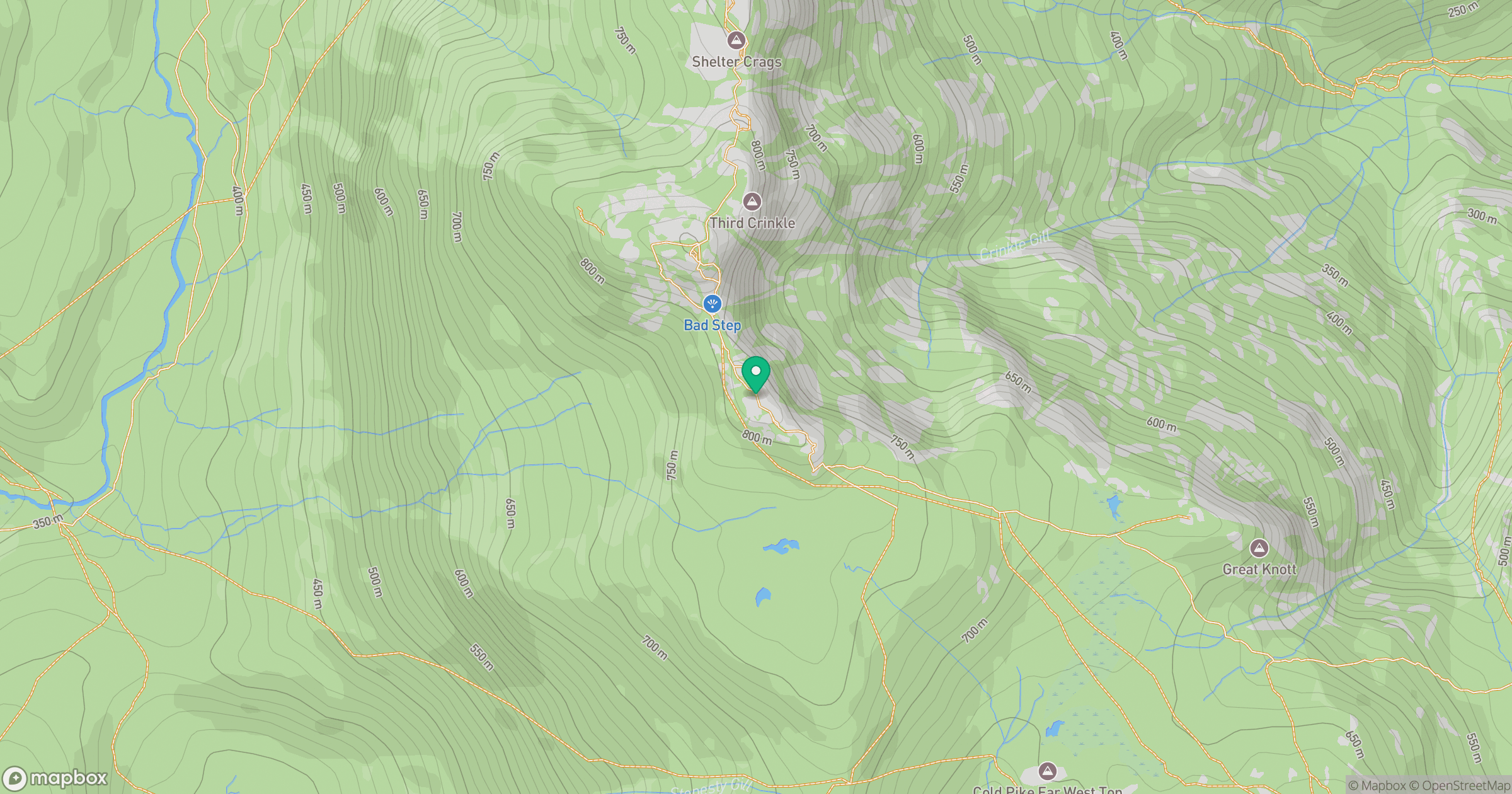 Crinkle Crags South Top [First Crinkle] location map