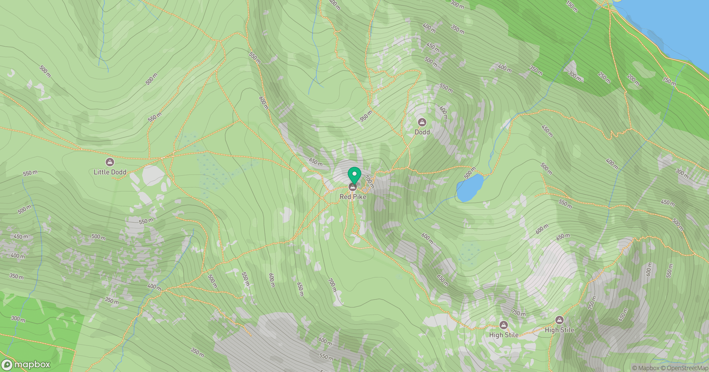 Red Pike (Buttermere) location map